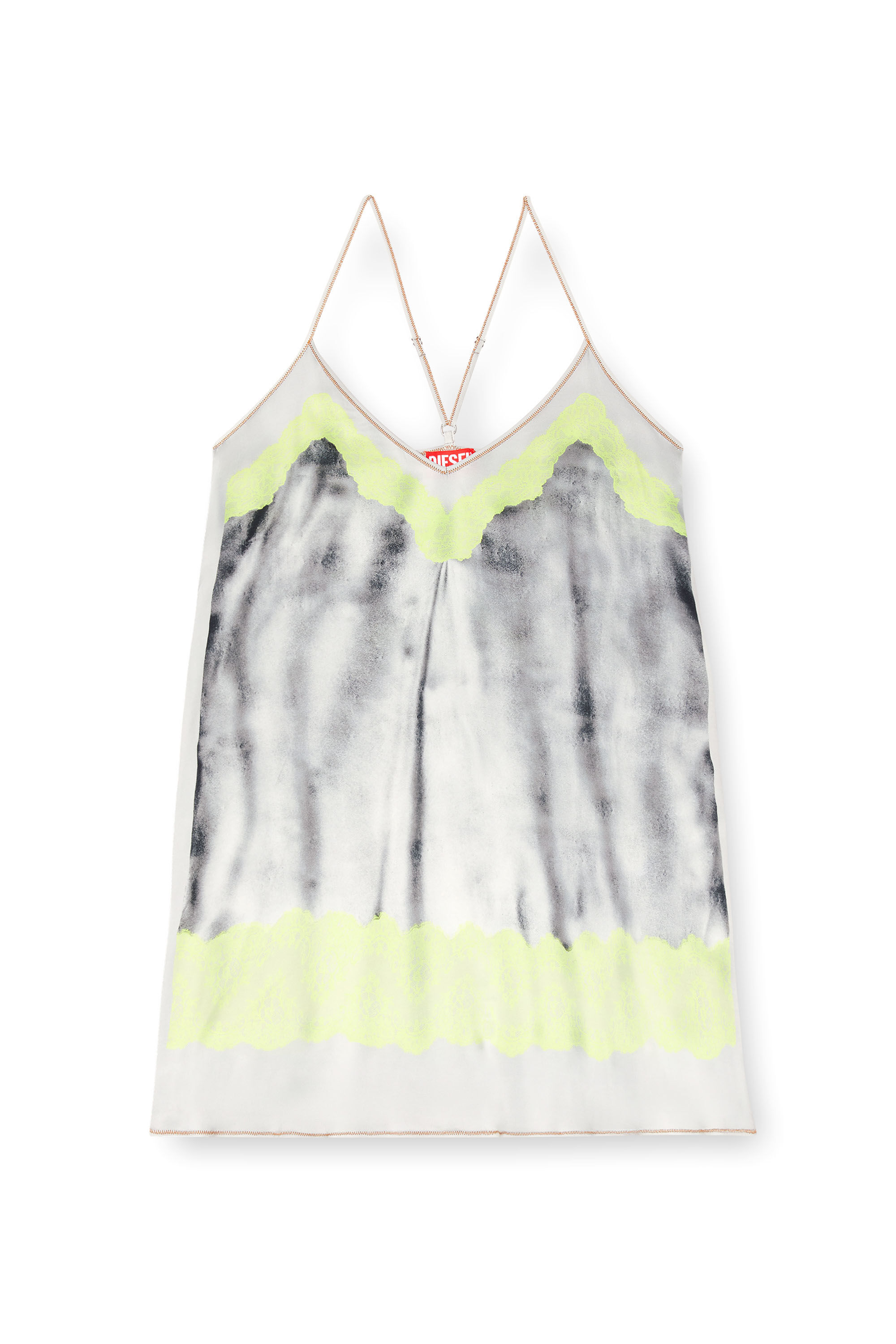 Diesel - D-ESIRE, Vestido lencero con slip efecto trampantojo Mujer in Multicolor - 2
