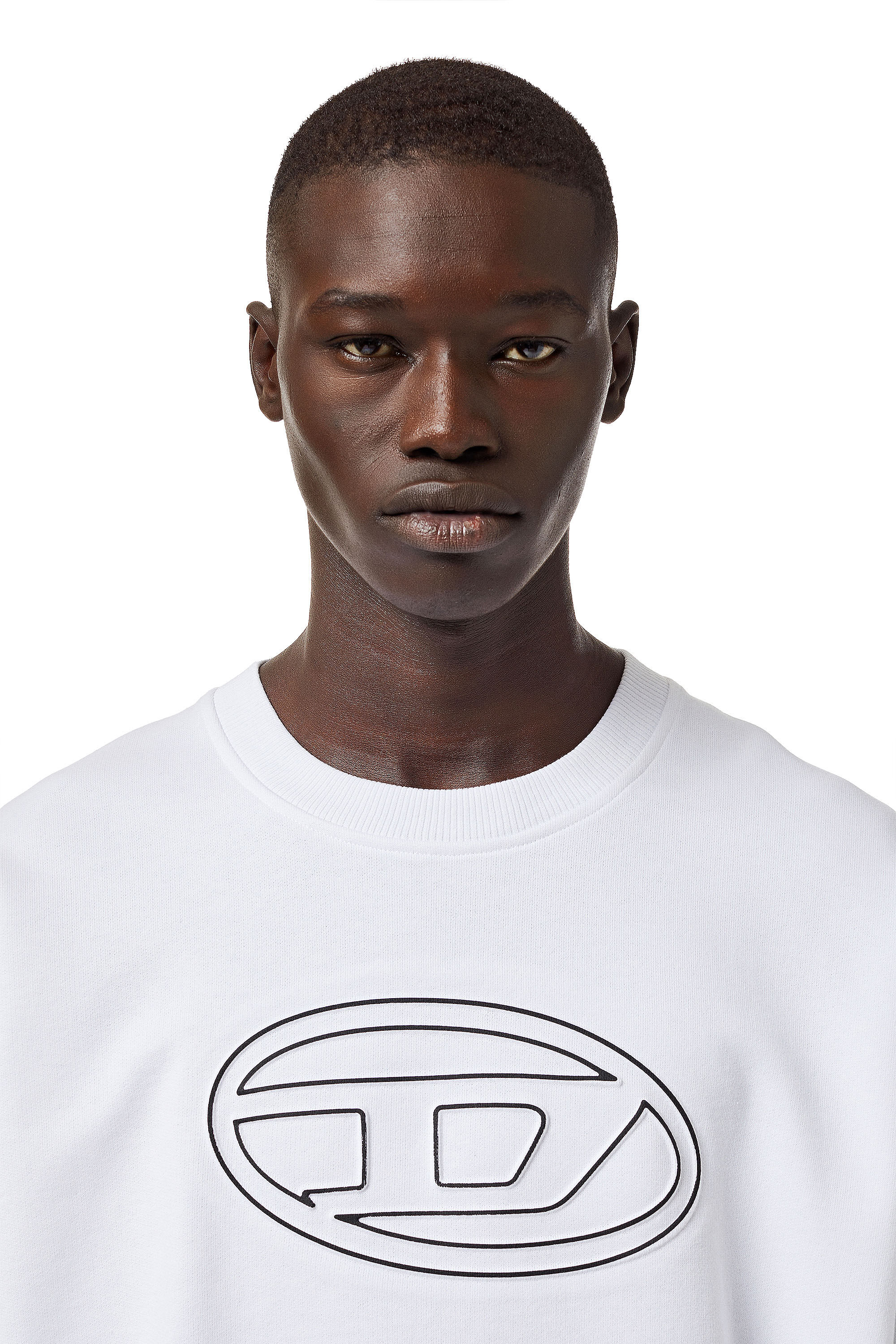 Men's Sweatshirt with embossed logo | Diesel S-MART-BIGOVAL