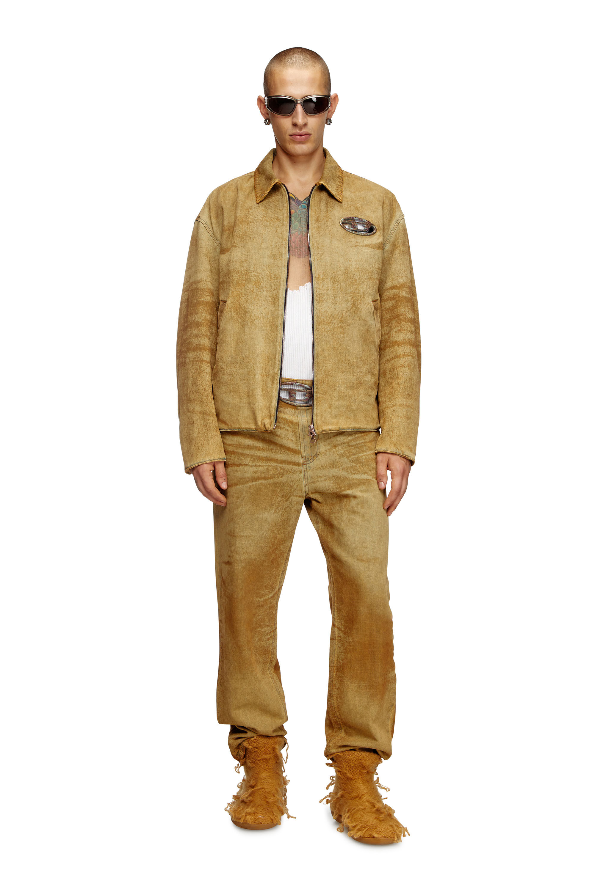 Diesel - Regular Jeans 2024 D-Macs 0AJET Hombre, Marrón Claro - 1