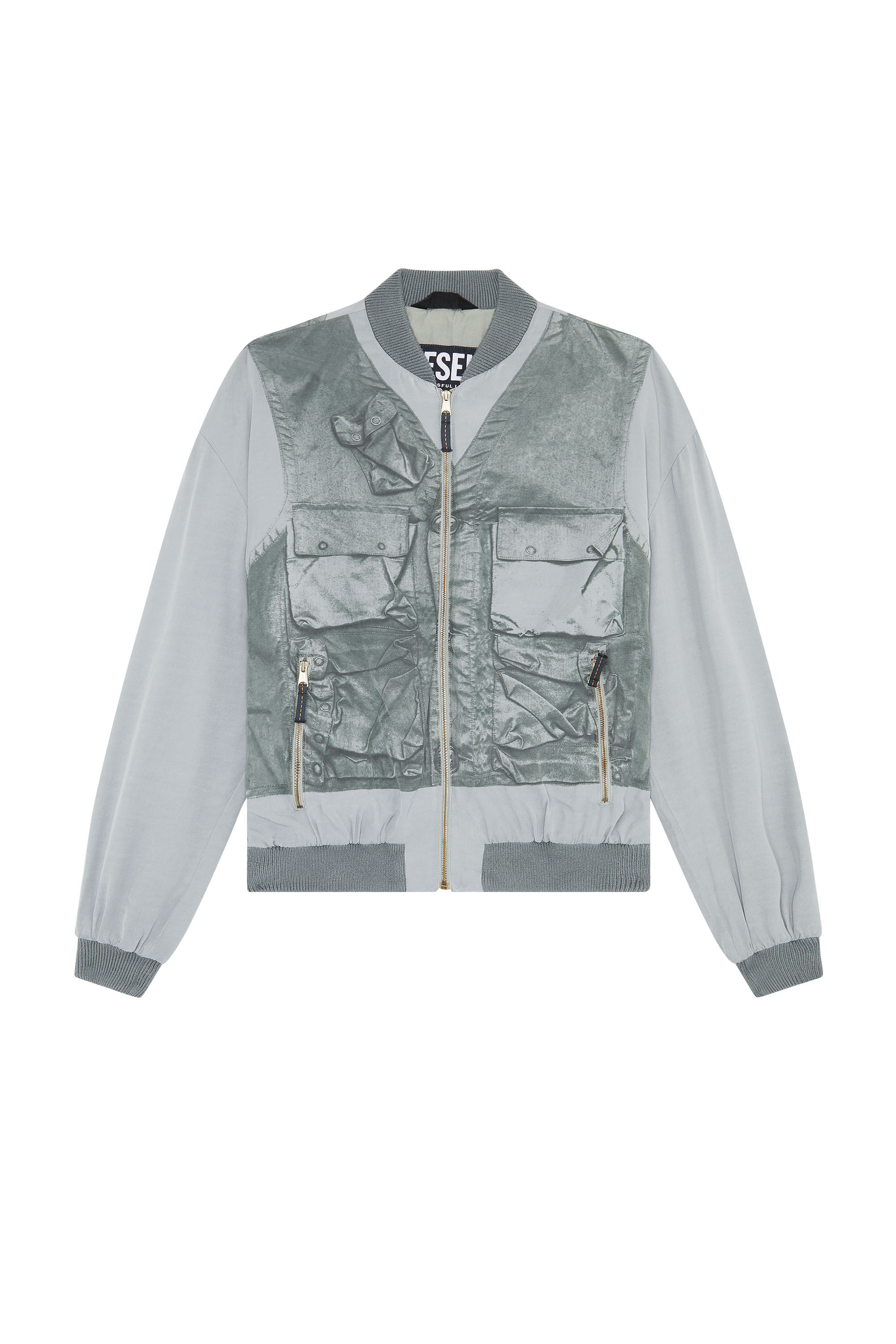 J-MAR Man: Bomber jacket with denim trompe l'oeil