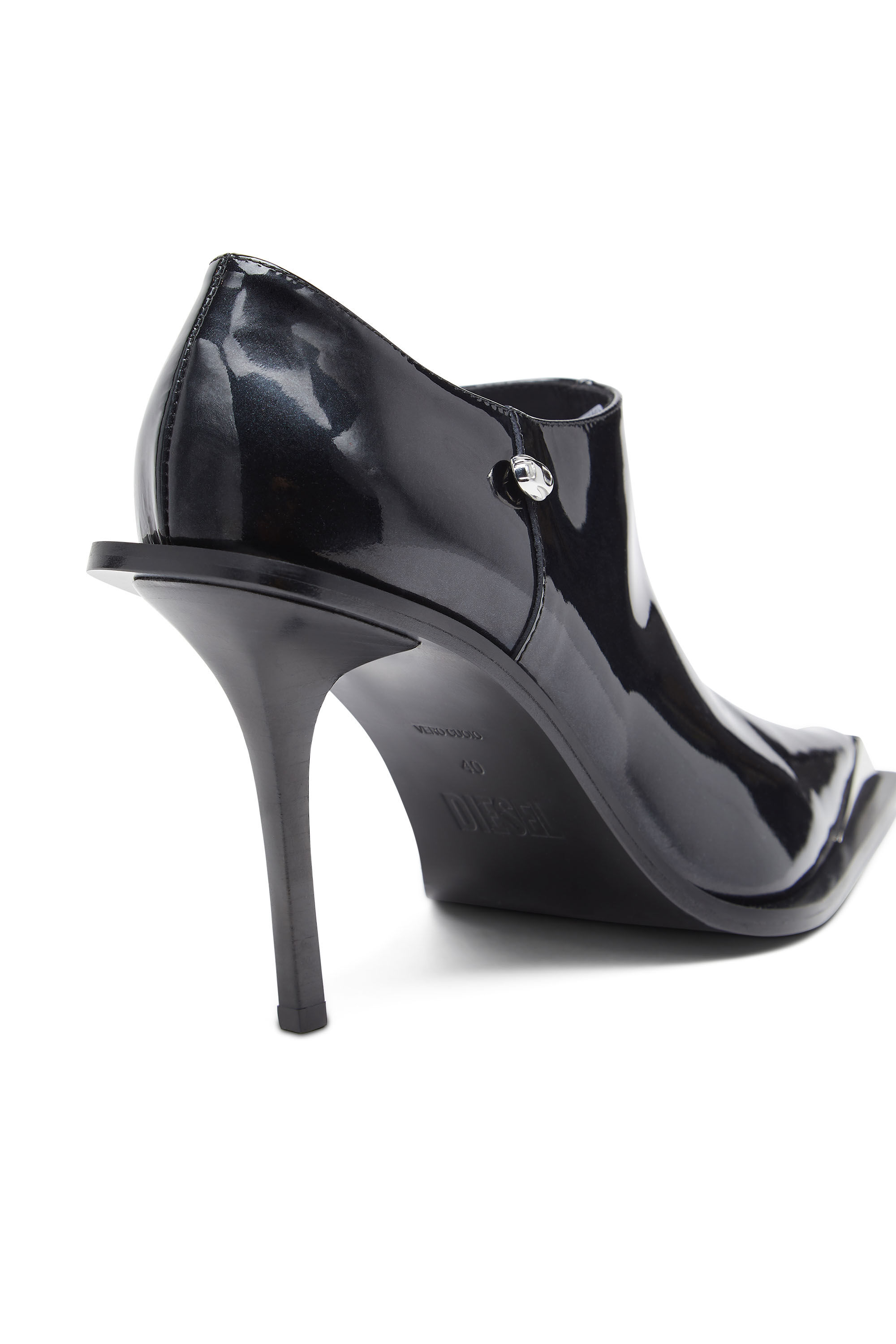 柔らかい boots D-Tona-Ankle Women's in Diesel | Black | leather patent 靴