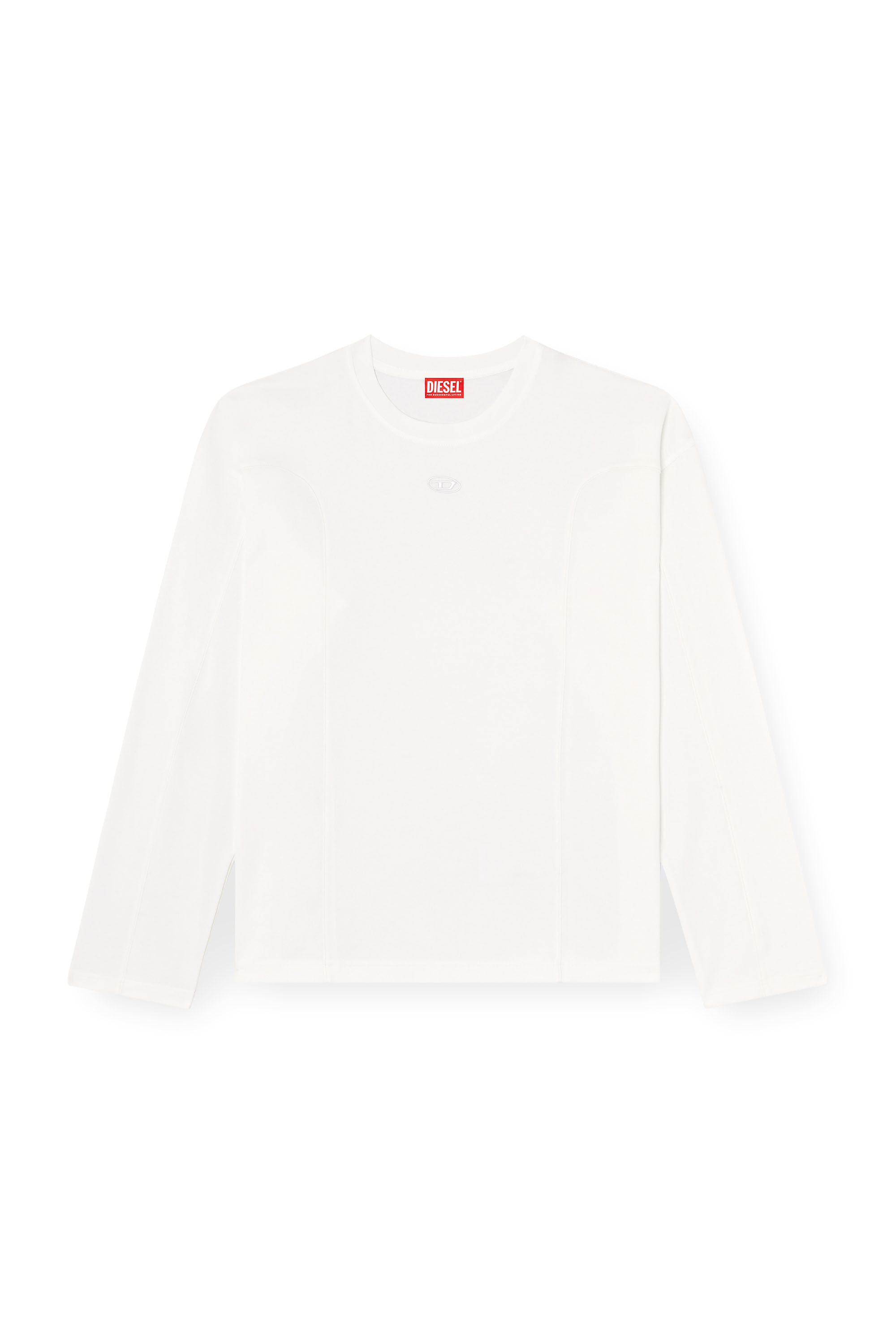 Diesel - T-BOXT-LS-INT, Camiseta de manga larga con paneles Hombre in Blanco - 2