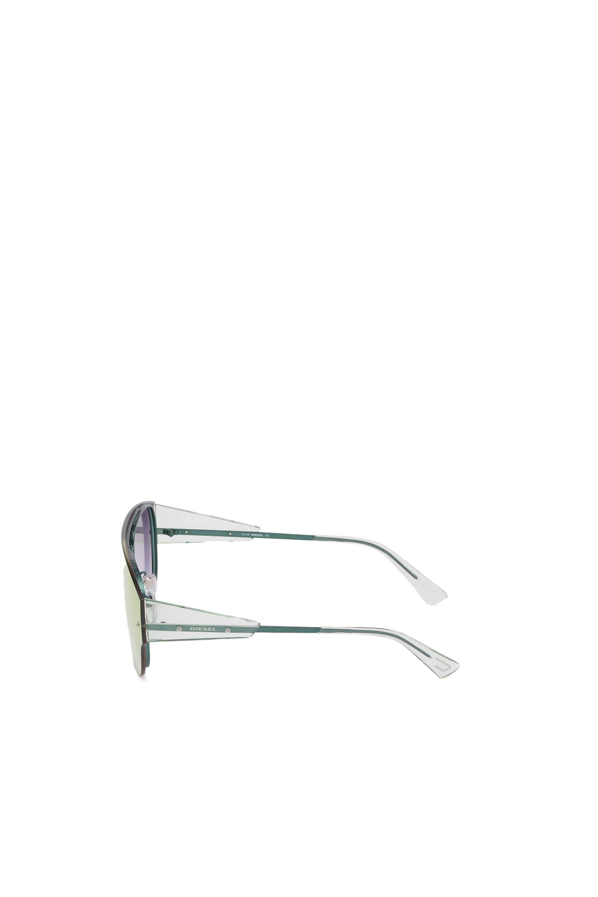 Diesel - DL0273, Unisex's Pilot shape sunglasses in metal in Pink/White - 4