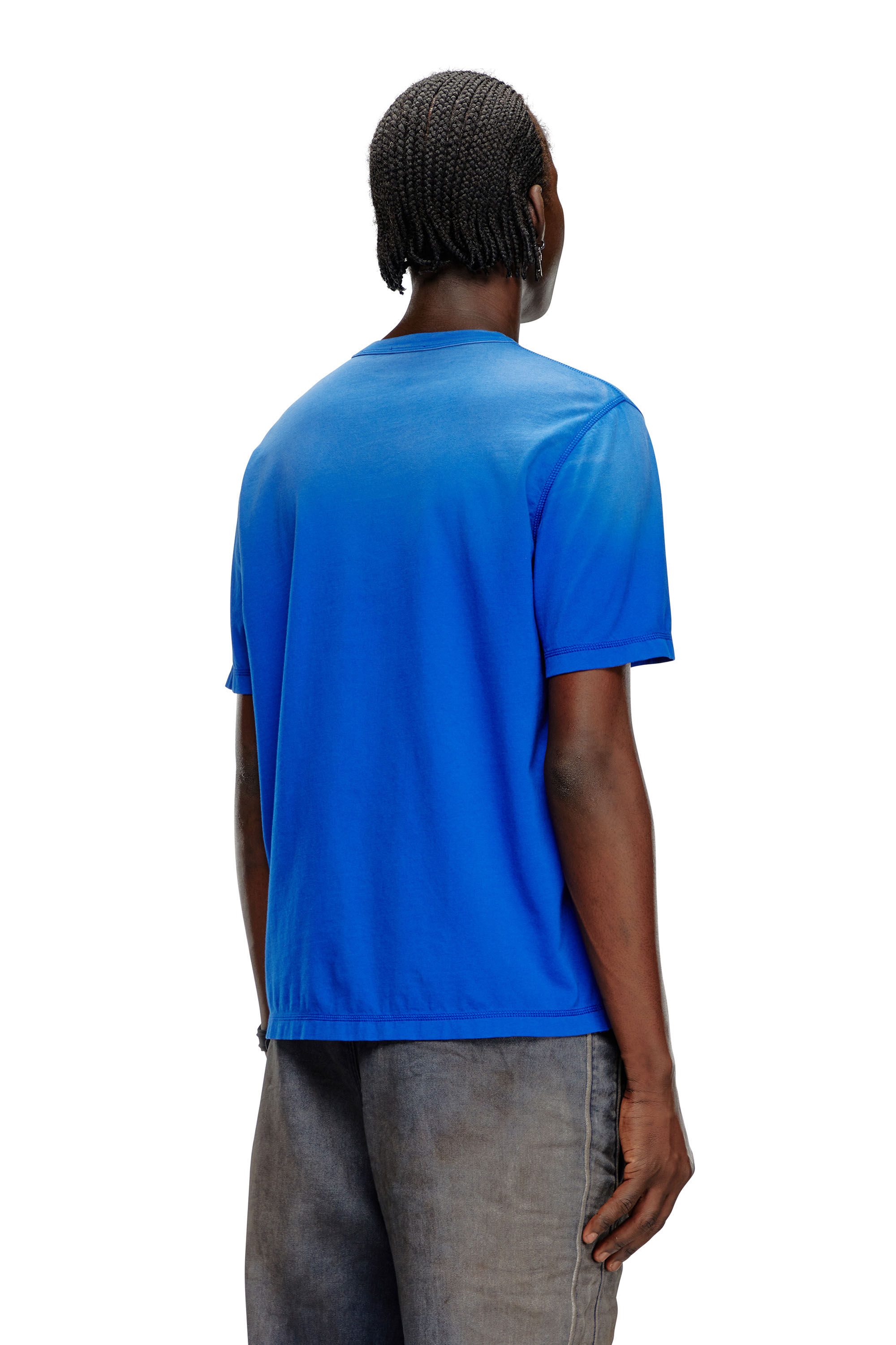 Diesel - T-ADJUST-K4, Hombre Camiseta con tratamiento desteñido por el sol in Azul marino - Image 4