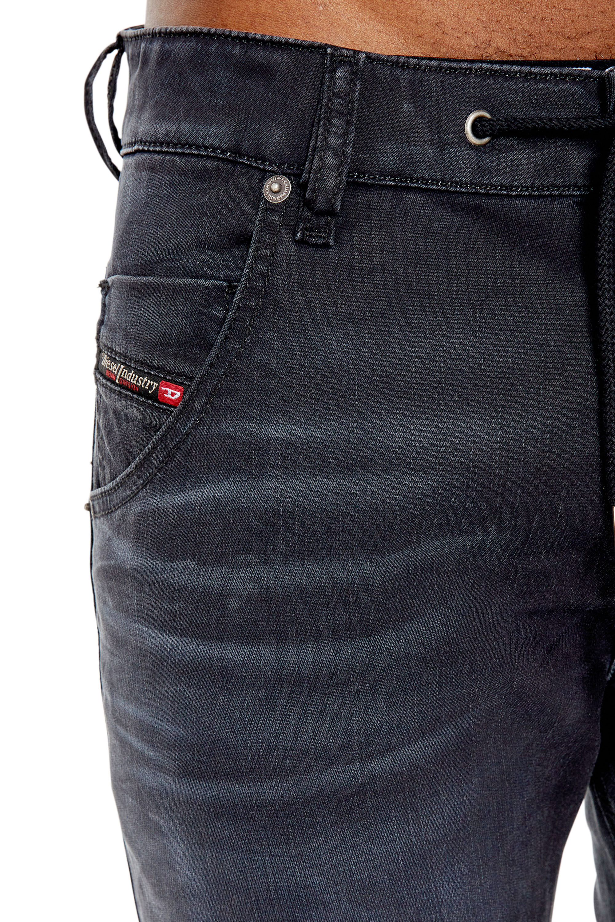 KROOLEY-Y-NE Man: tapered Black/Dark grey Jeans | Diesel