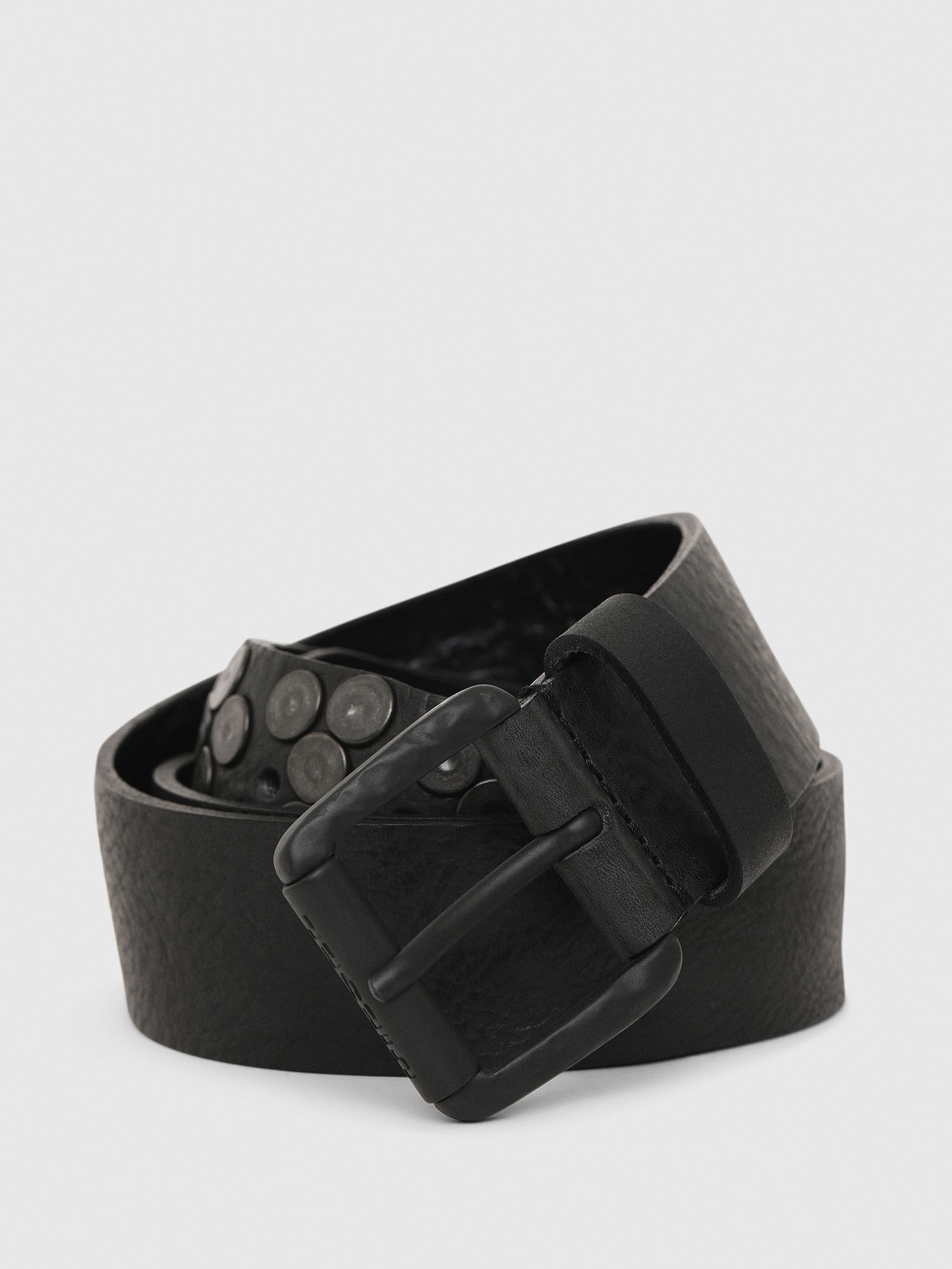 B-UNDERSTUD Man: Leather belt with iron rivets | Diesel