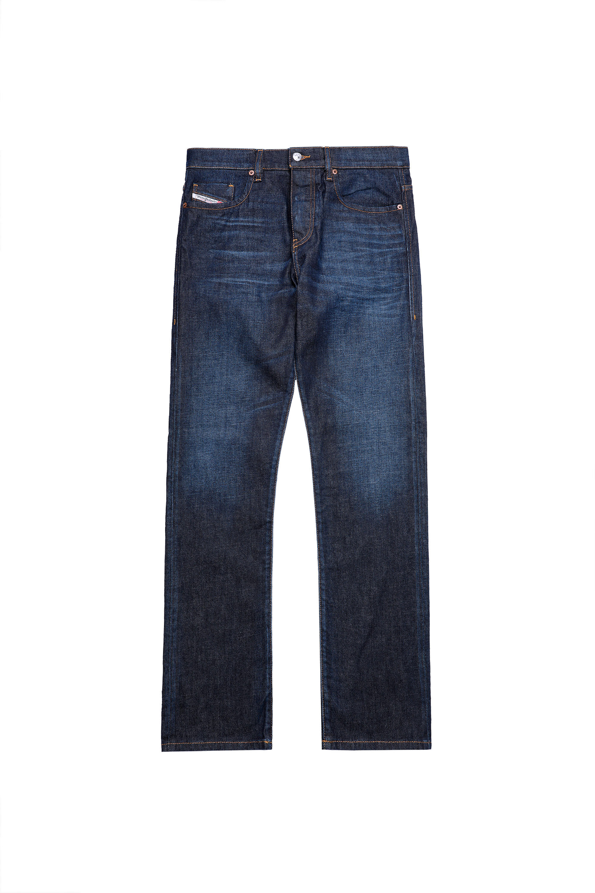 Monogram Patch Boot-Cut Jeans High Waist Jeans 1ACCWZ, Blue, 40