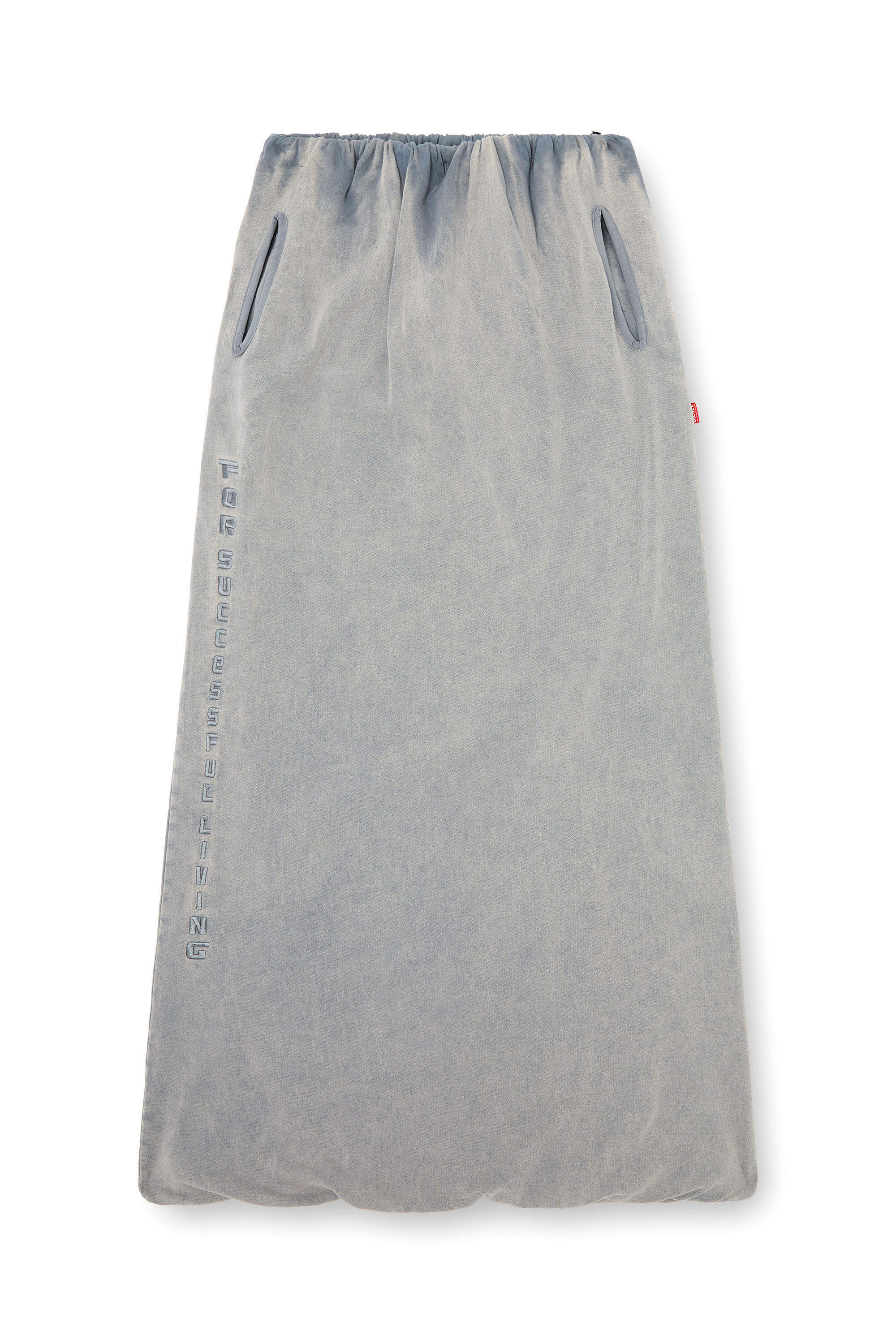 Women's Balloon-shaped maxi skirt | Grey | Diesel