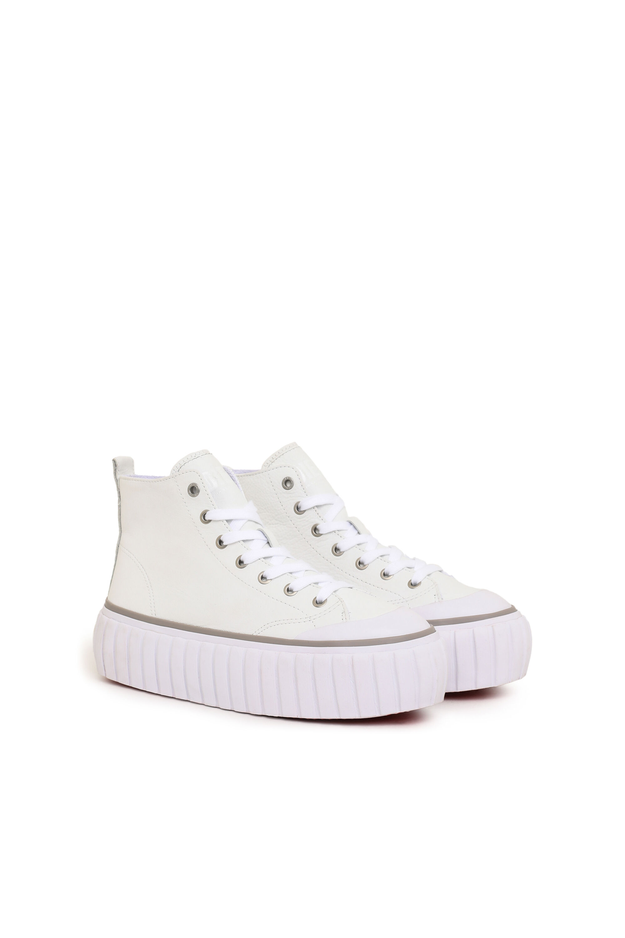 S-HANAMI MID W Woman: High-top flatform sneaker in leather | Diesel