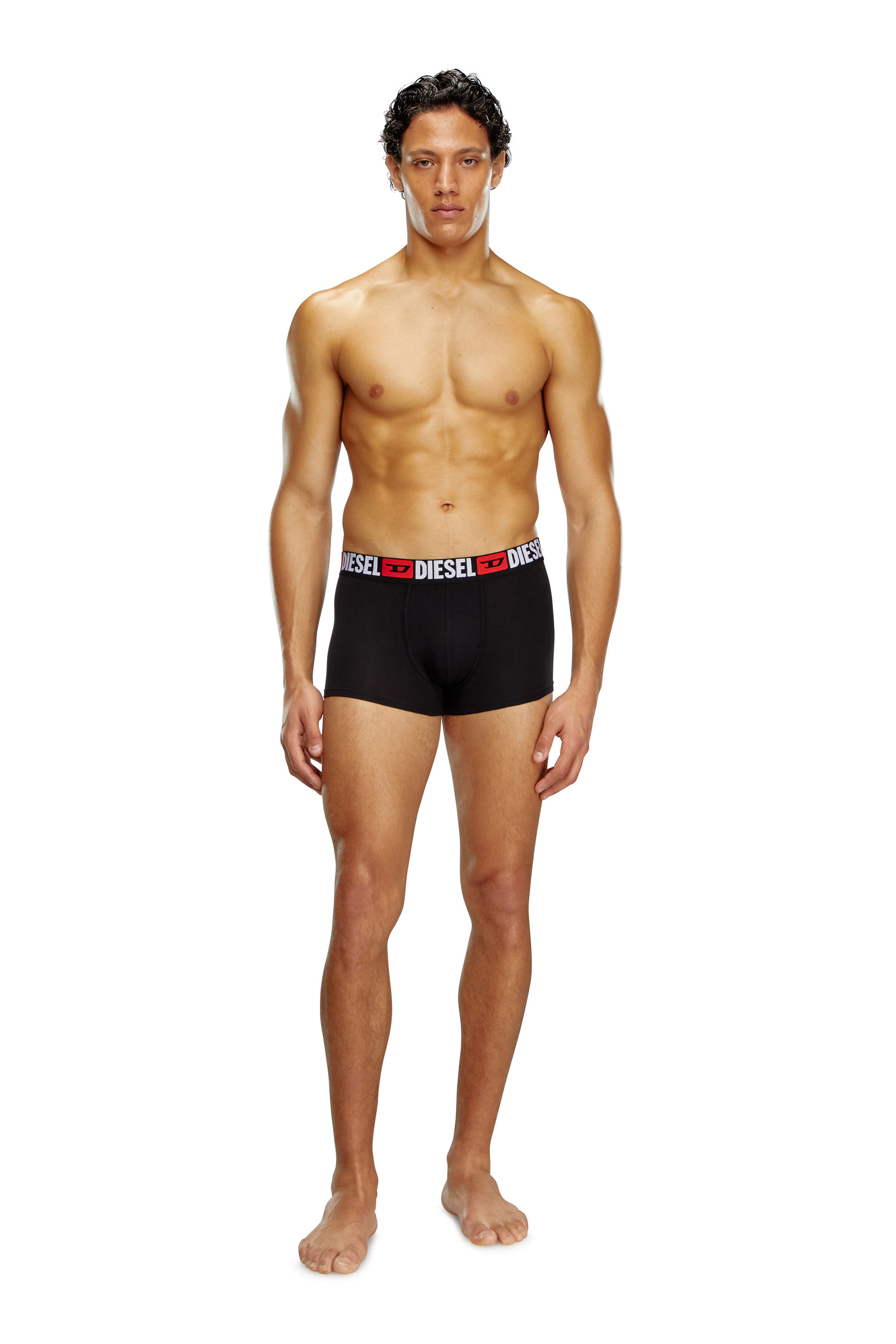Diesel - UMBX-DAMIENTHREEPACK, Man Three-pack of all-over logo waist boxers in Black - Image 2