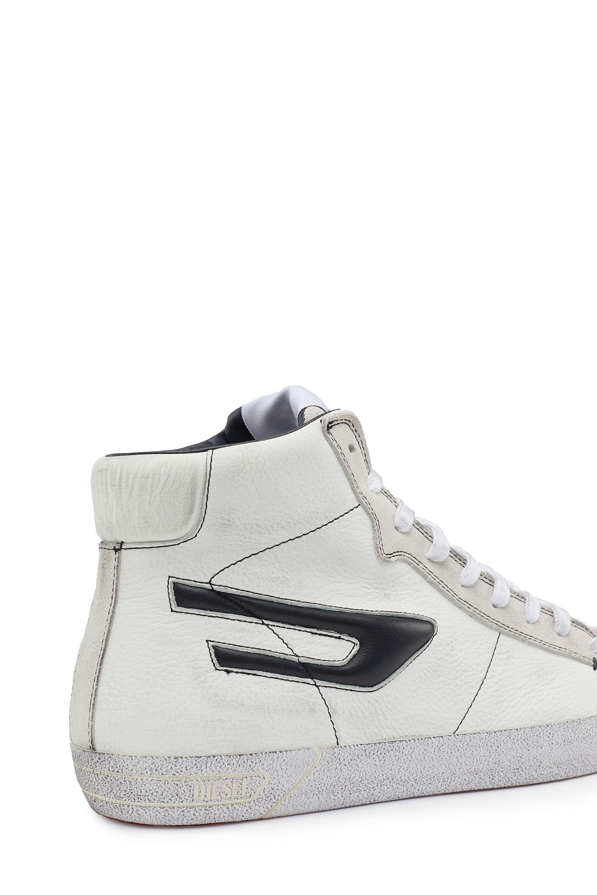 Men s S Leroji Mid High top leather sneakers with D logo Diesel