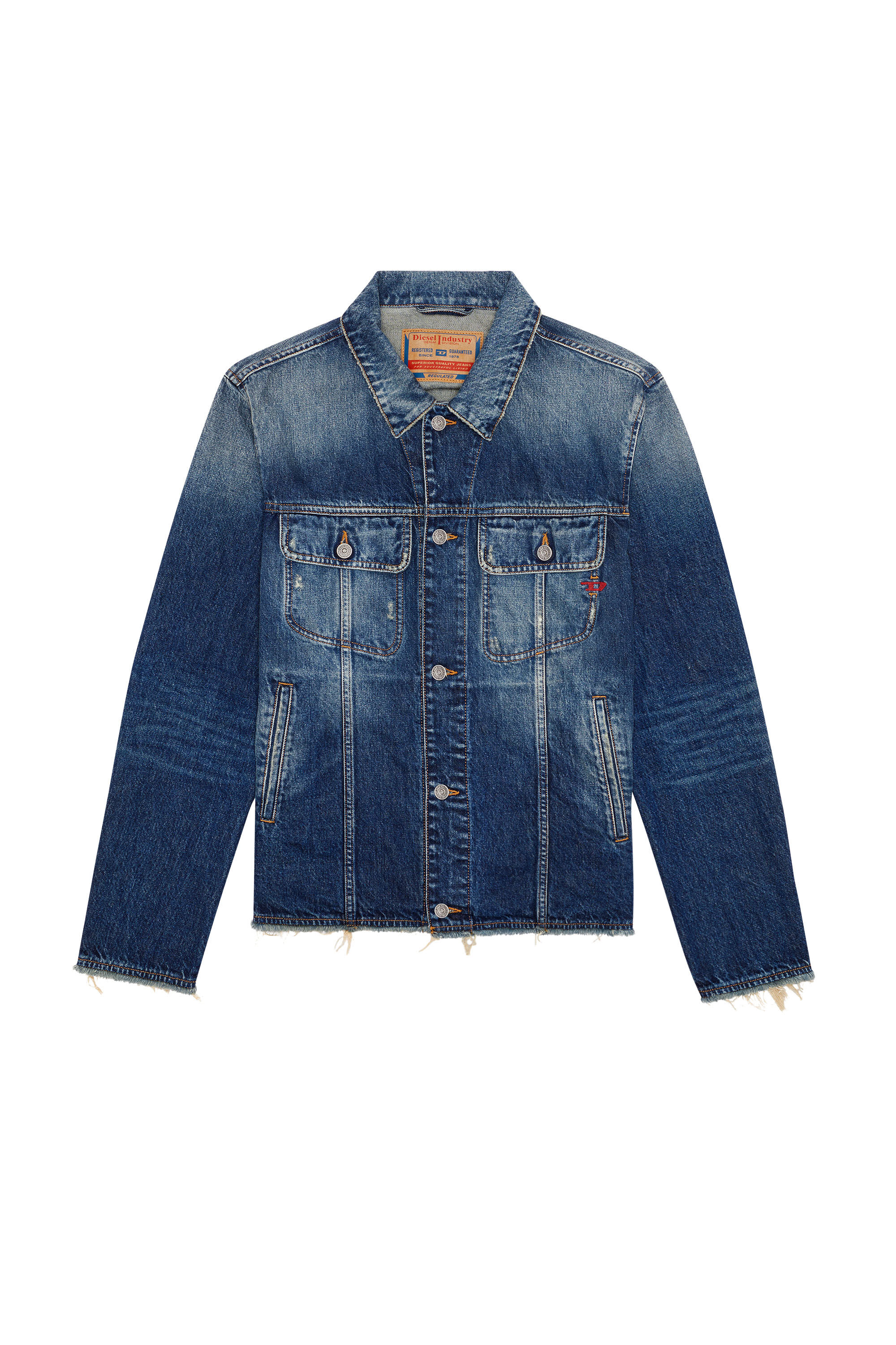 Men s Trucker jacket with cut off waist D BARCY S Diesel