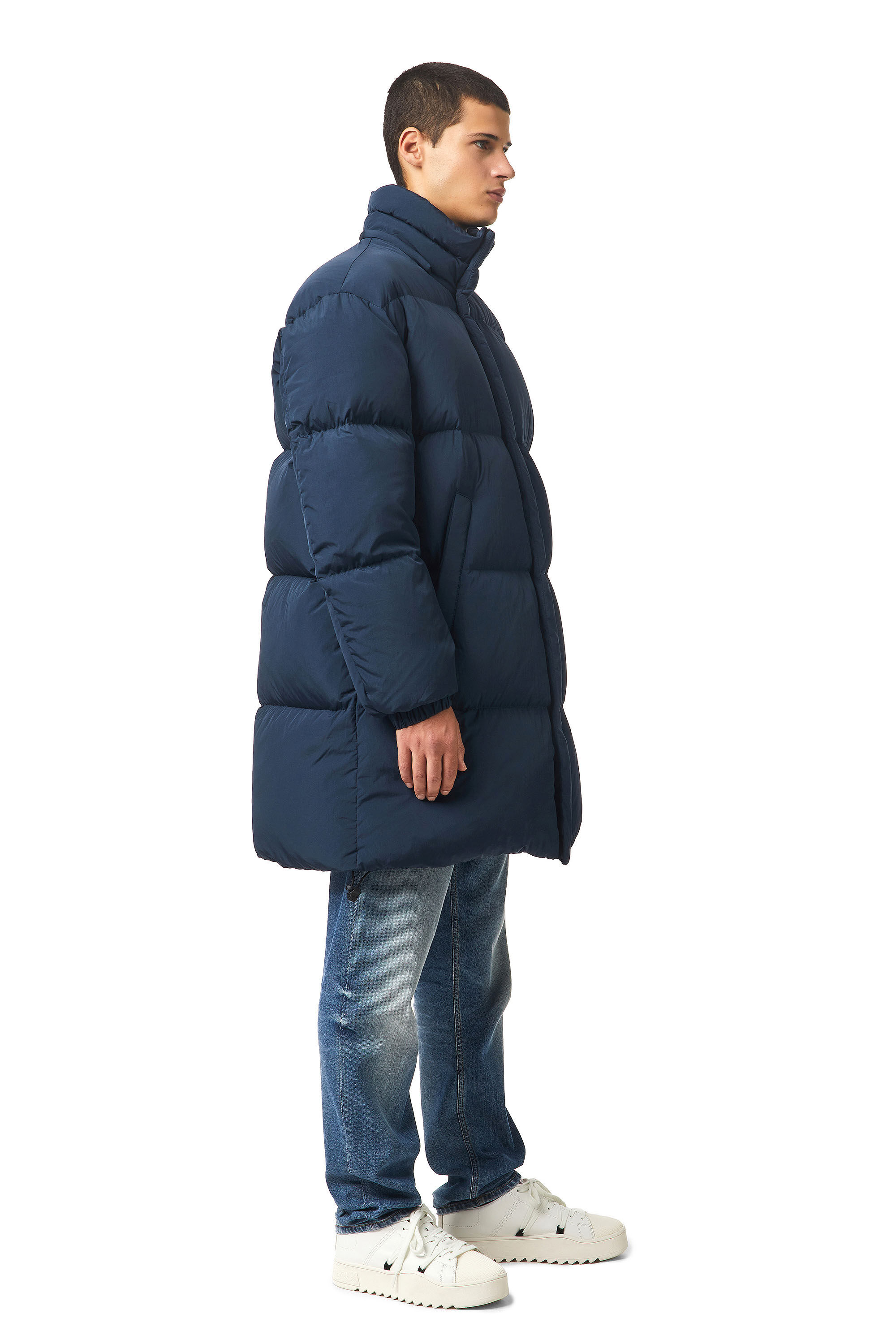 W-ROLF-LONG Man: Down coat in Polygiene ViralOff® nylon | Diesel
