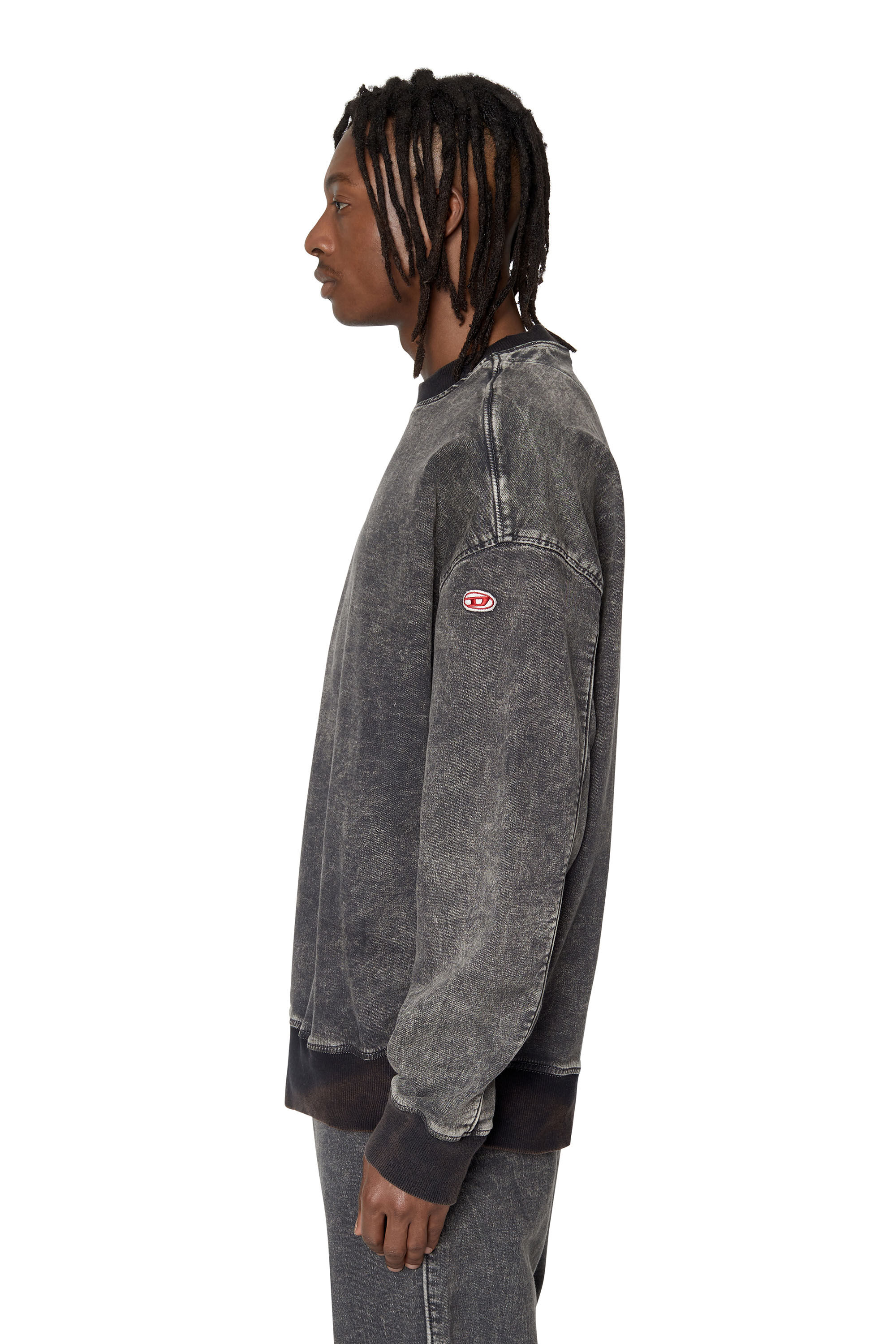D KRIB NE Man Responsible sweatshirt in Denim Diesel Library