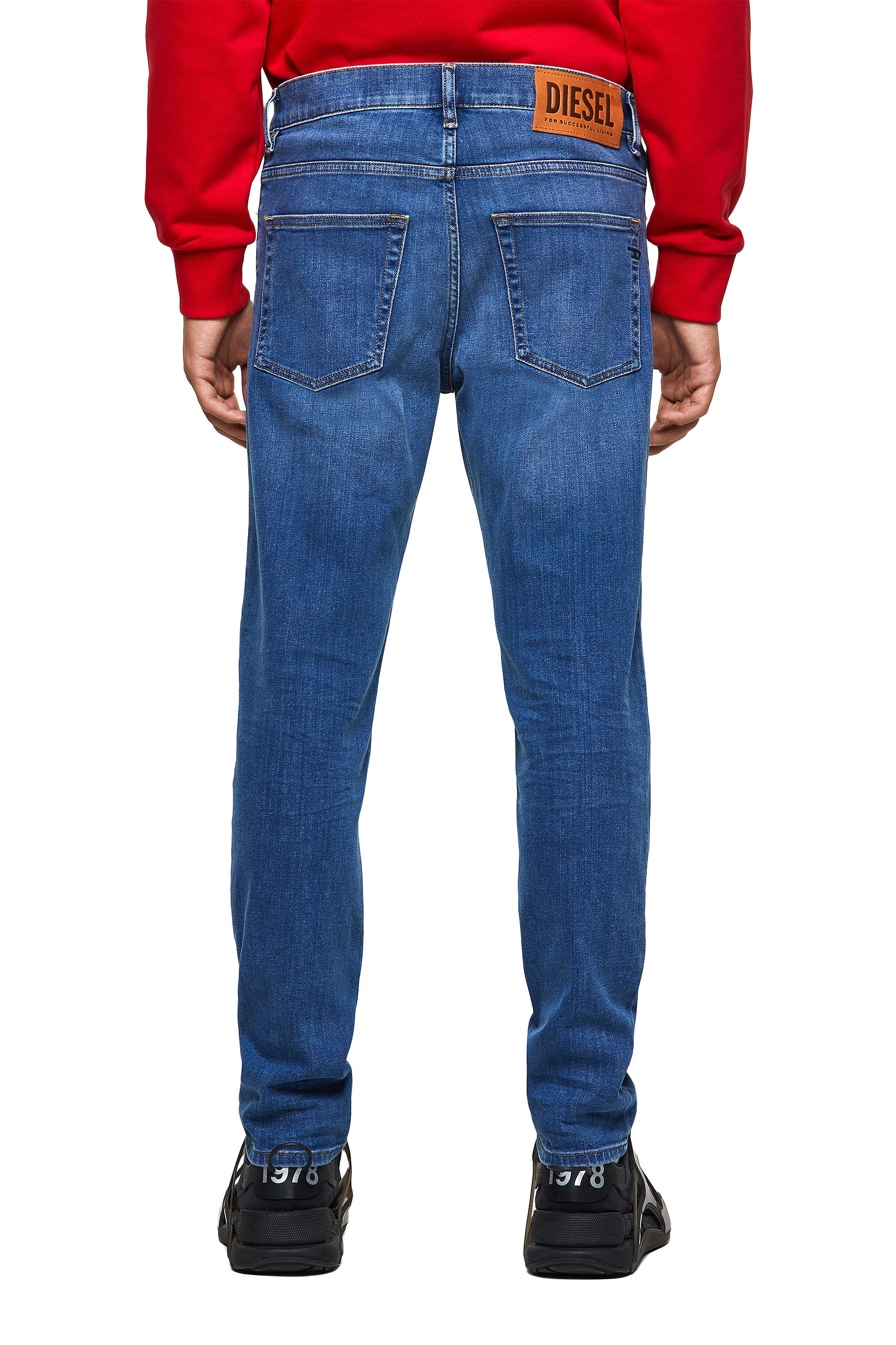Diesel - D-Fining Tapered Jeans 09A80, Medium Blue - Image 4