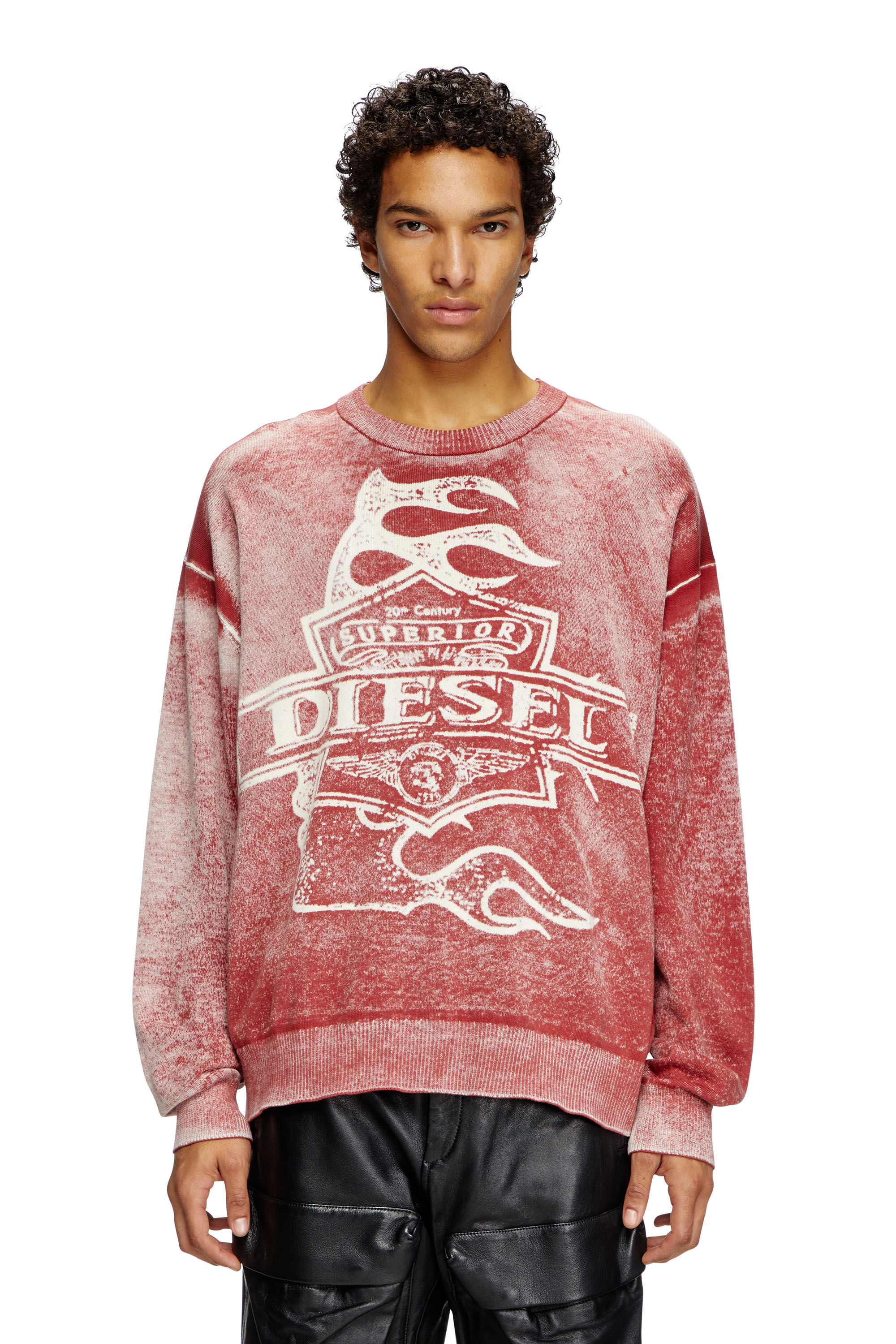 Men's Reverse-print logo jumper | Red | Diesel