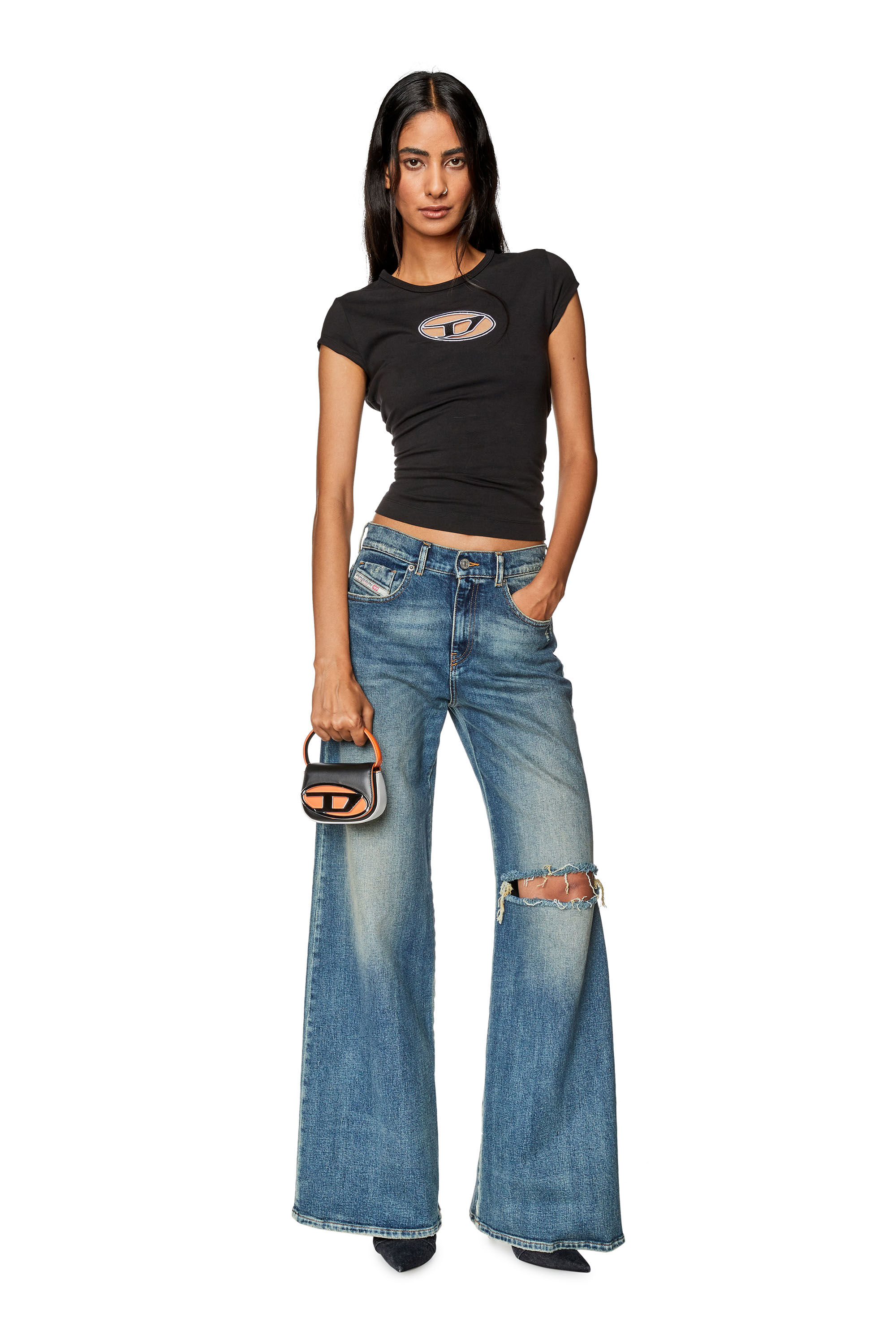 Diesel - 1DR XS, 1DR XS - Minibolso icónico en bloques de color en napa Mujer in Multicolor - 6