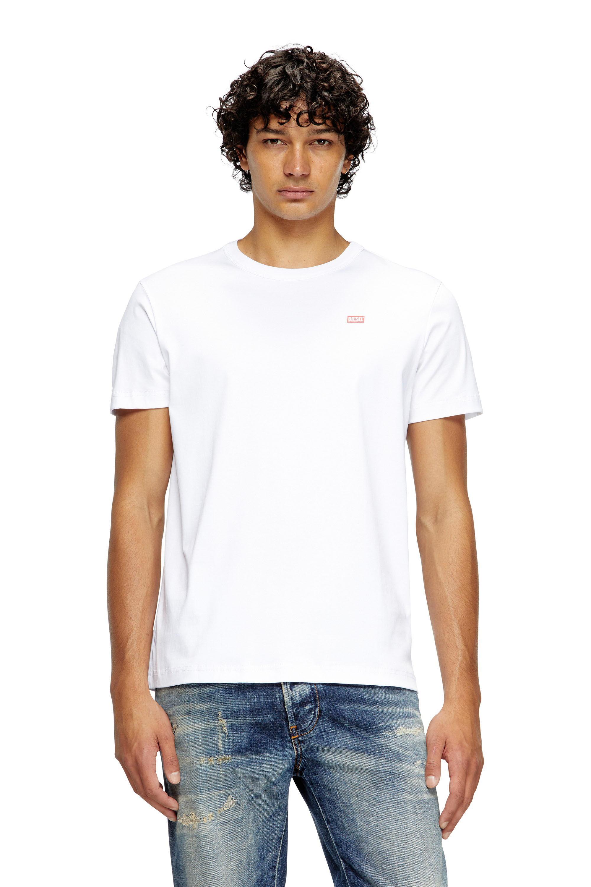 Diesel - T-MIEGOR-K77, Camiseta de algodón mercerizado Hombre in Blanco - 3