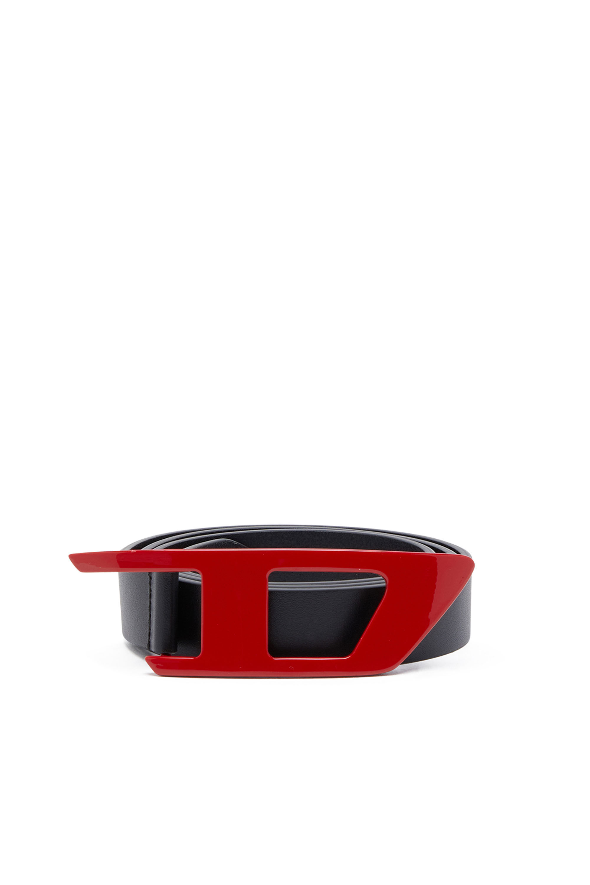 Men's Slim leather belt with D buckle | Diesel B-DLOGO II