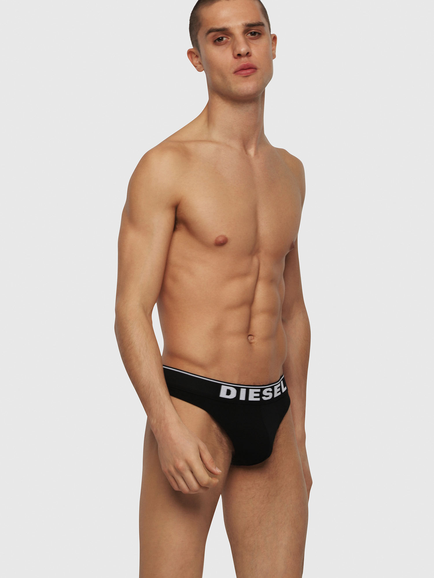 UMBR STRING Man Thong with Diesel lettering on waistband Diesel
