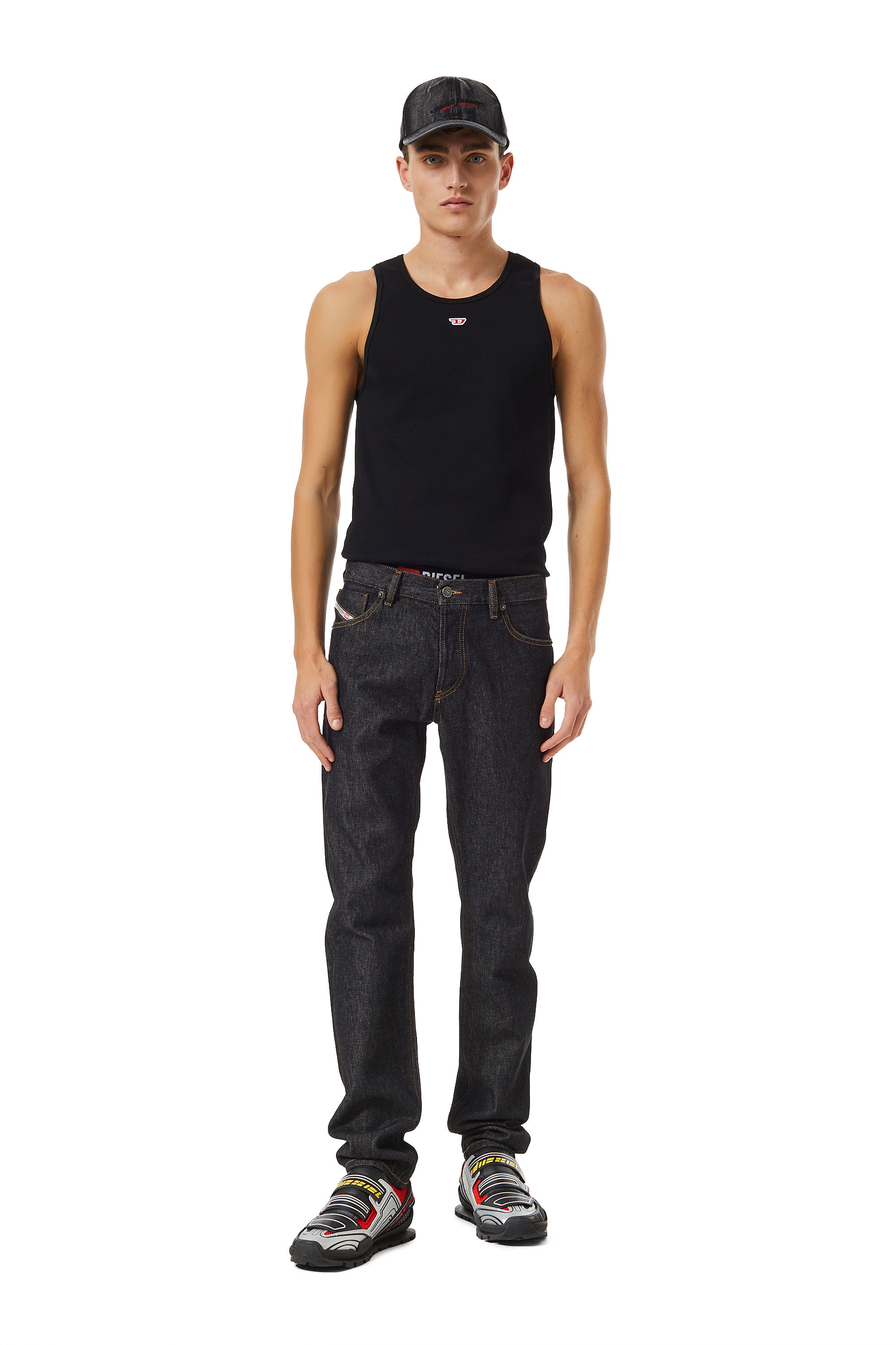 Diesel - 1995 D-Sark Z9C34 Straight Jeans, Negro/Gris oscuro - Image 1
