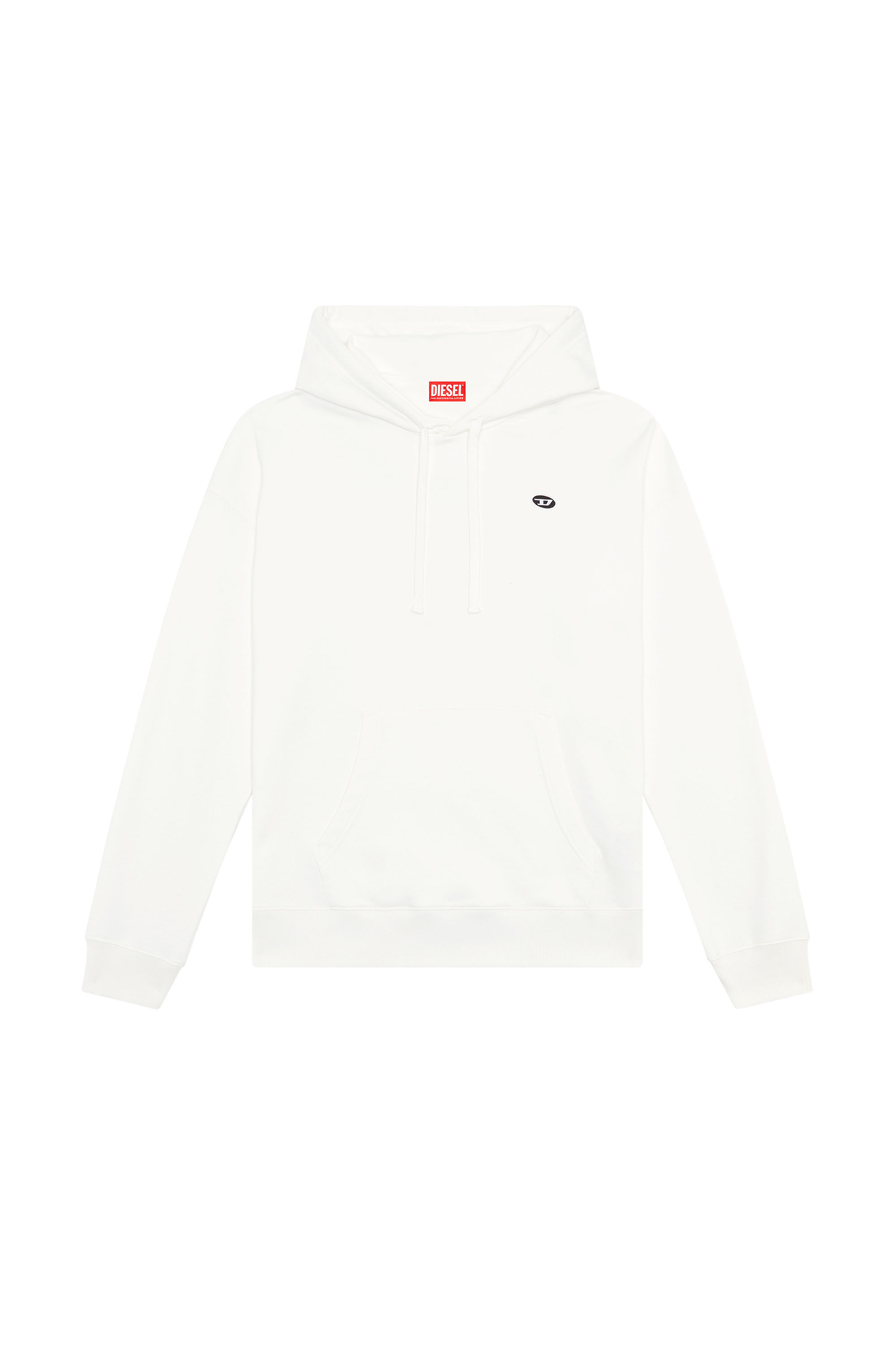 Diesel - F-REGGY-HOOD-DOVAL-PJ, Sudadera con capucha con parche oval D Mujer in Blanco - 2