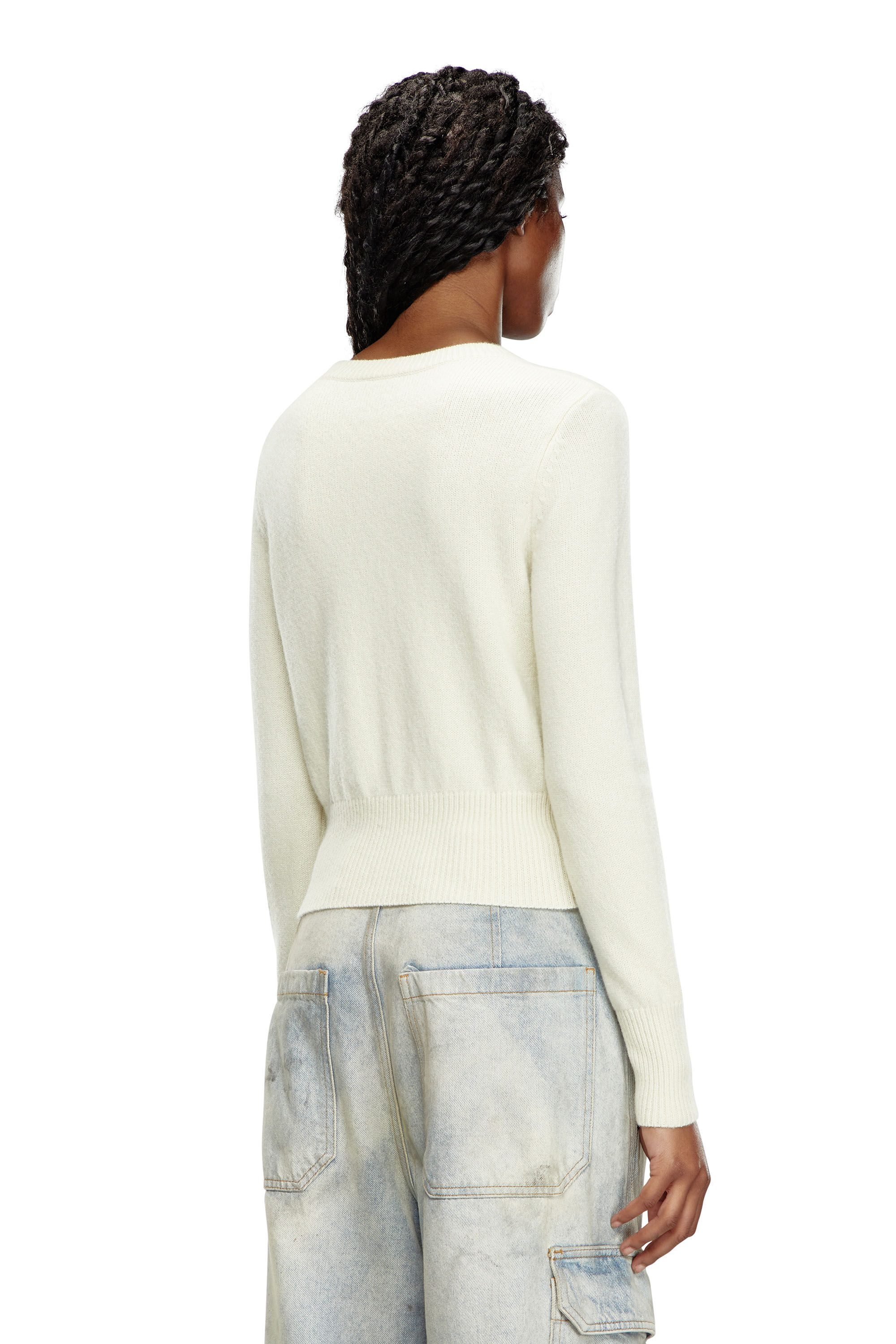 M-AREESA Woman: Jumper with embroidered cut-out logo | Diesel