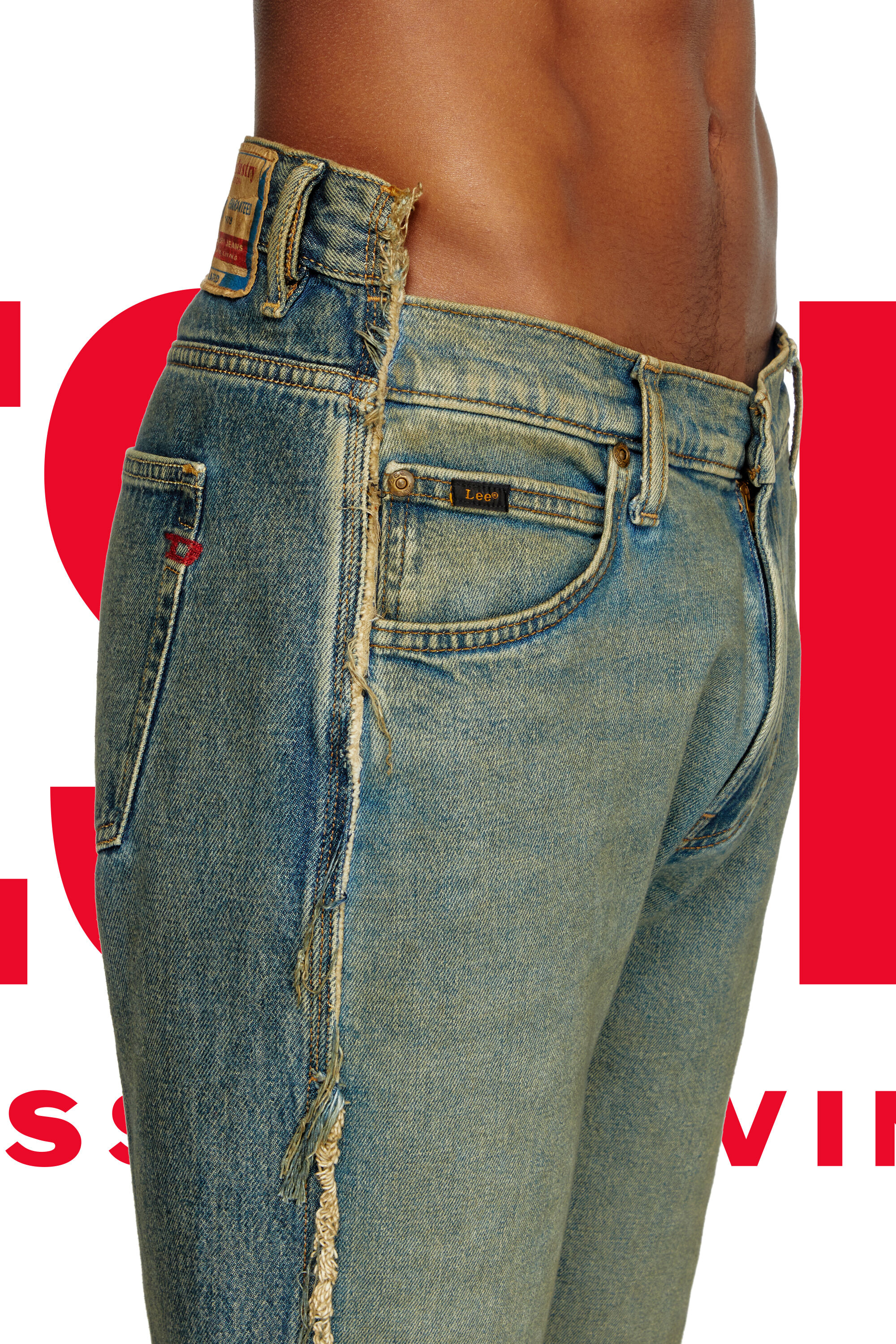Diesel - Regular Jeans Dieseloves 04 09M98 Hombre, Azul Oscuro - 2
