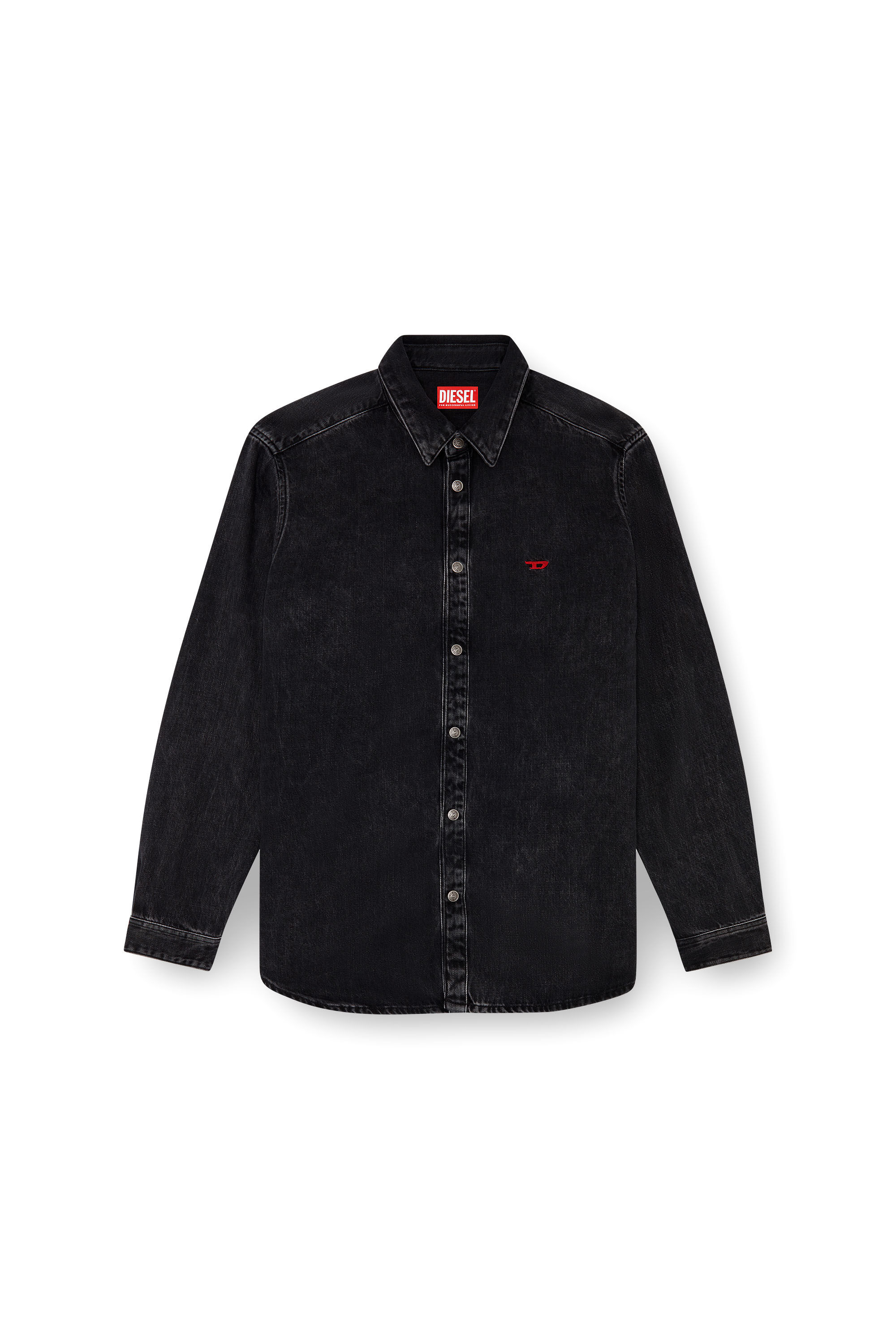 Diesel - D-SIMPLY, Camisa en denim de TENCEL Hombre in Negro - 2