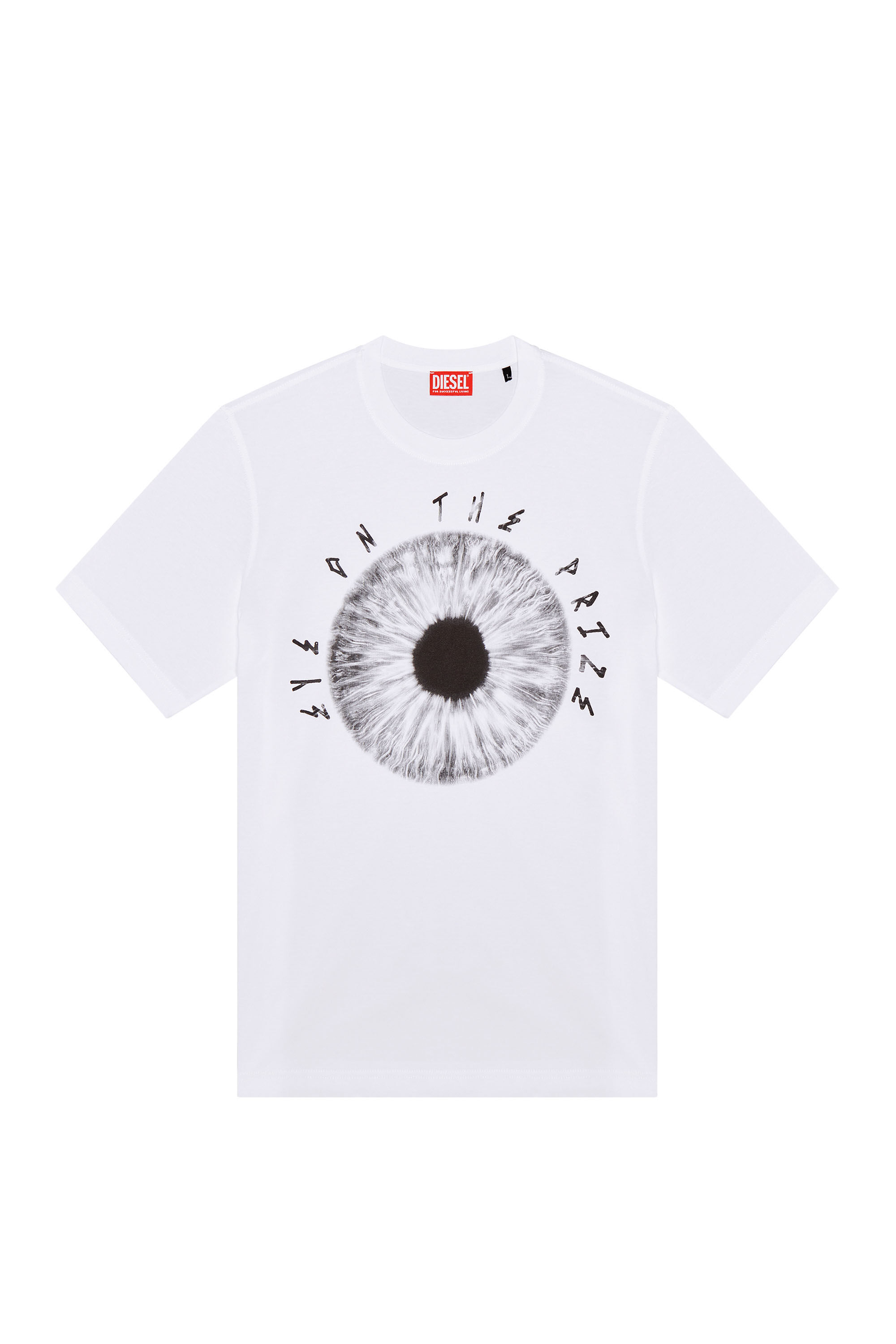 Diesel - T-JUST-L19, Camiseta con estampado Eye on the Prize Hombre in Blanco - 2