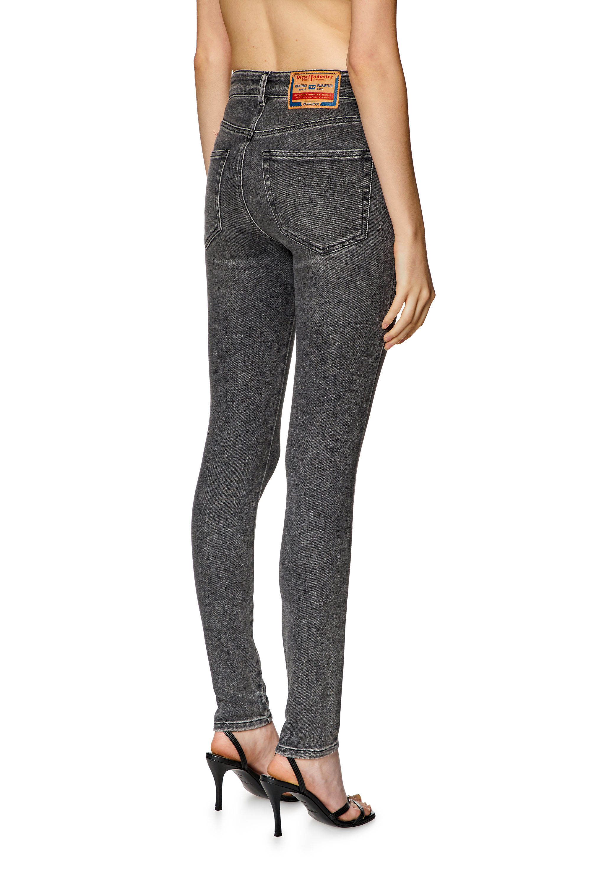 Women's Skinny Jeans | Black/Dark grey | Diesel 2017 Slandy