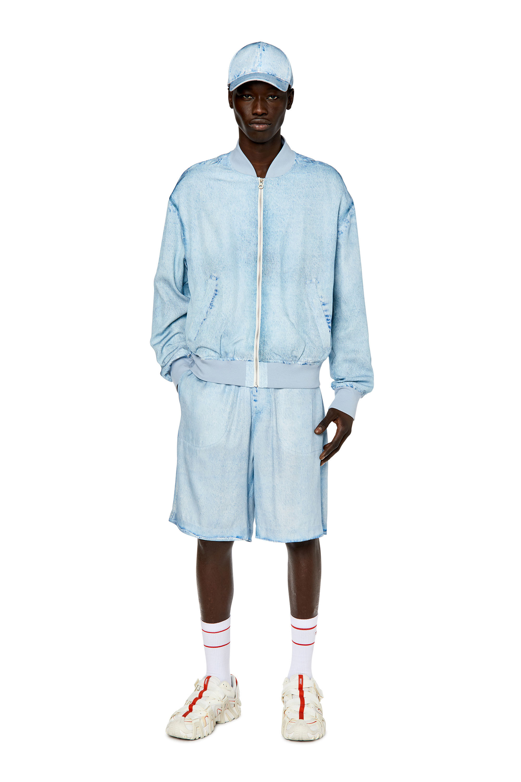 Fear of god hotsell denim track jacket