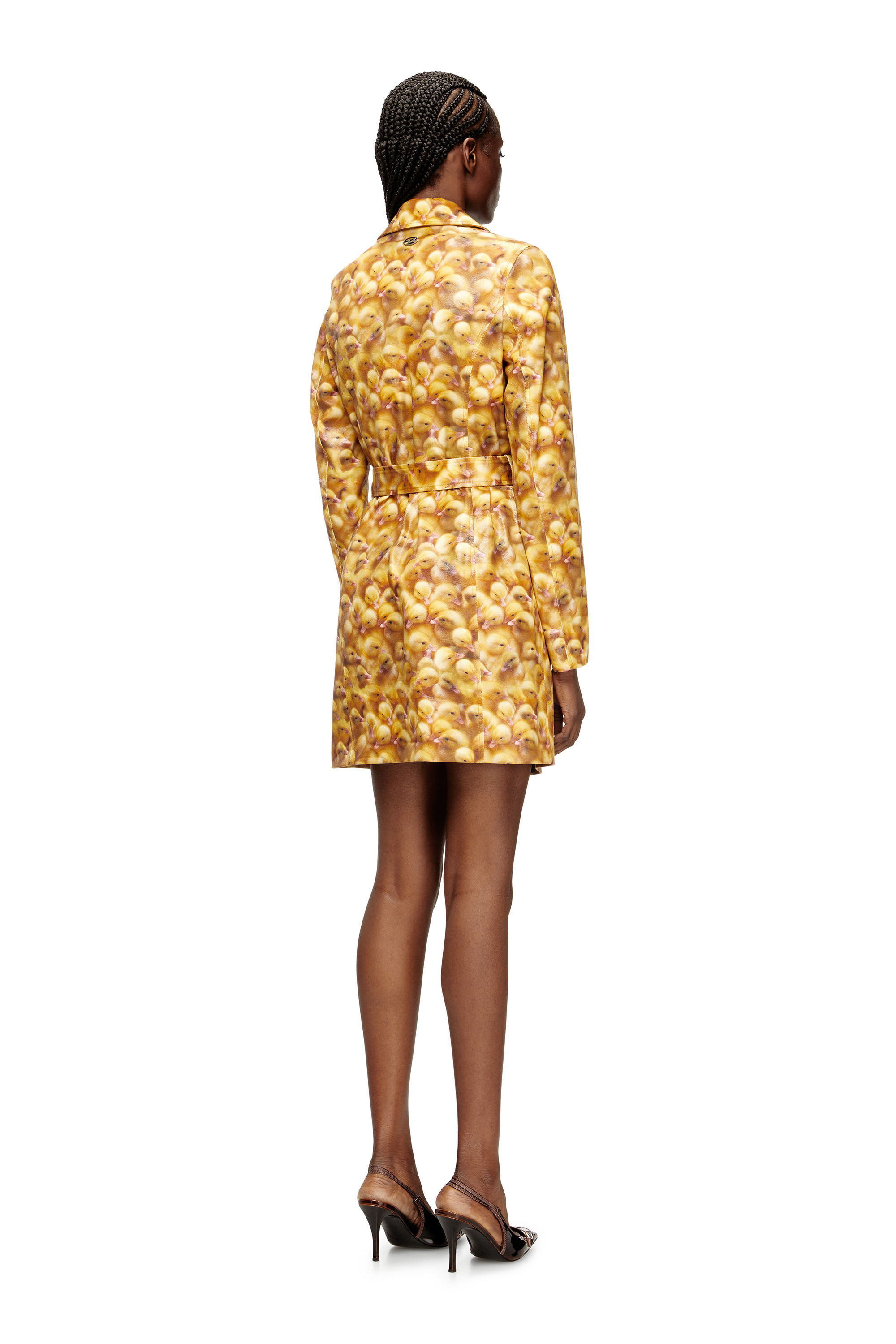 Diesel - G-OJI, Gabardina con estampado de patos Mujer in Amarillo - 5