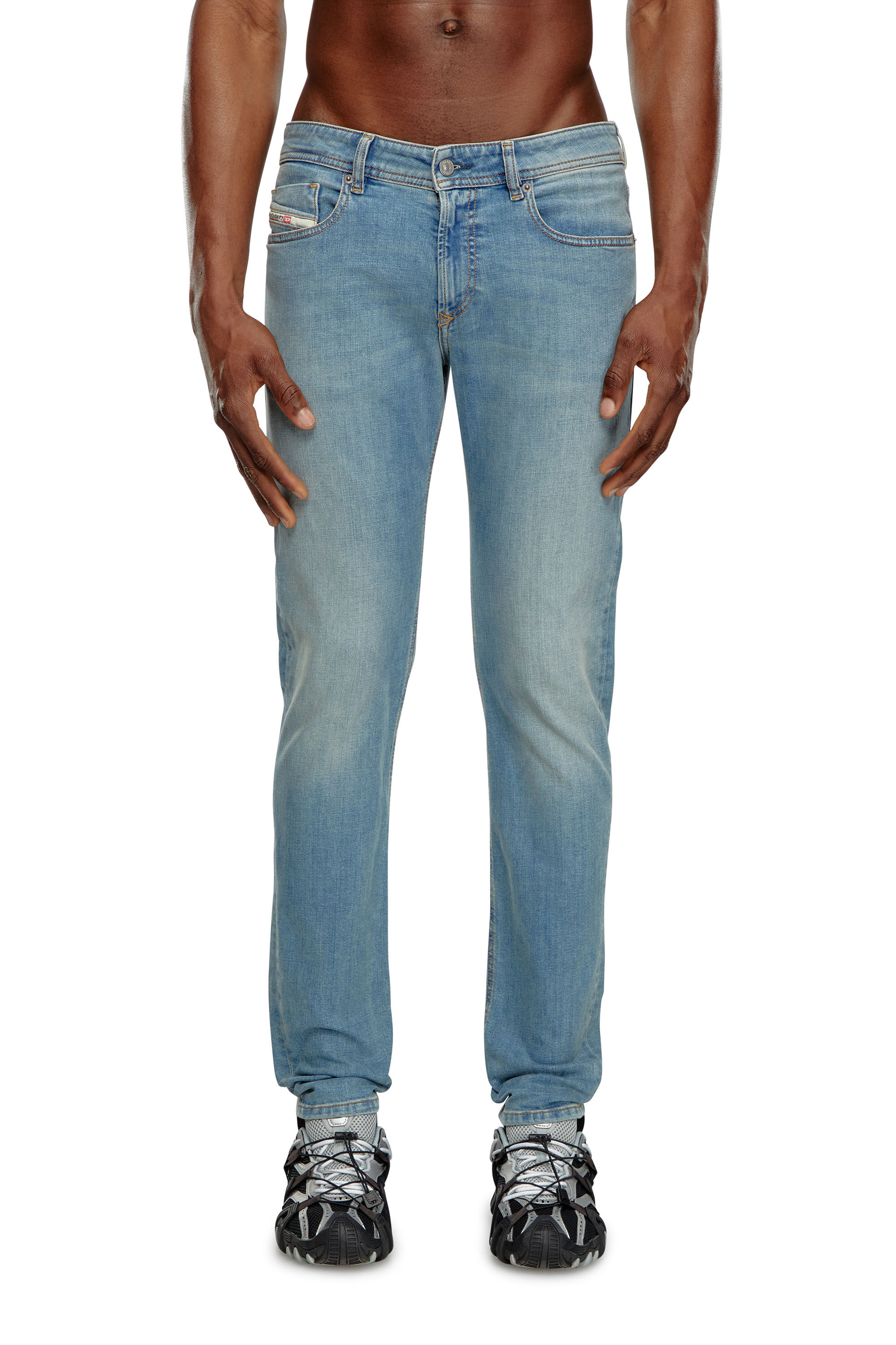 Diesel - Man's Skinny Jeans 1979 Sleenker 09J16, Light Blue - 3