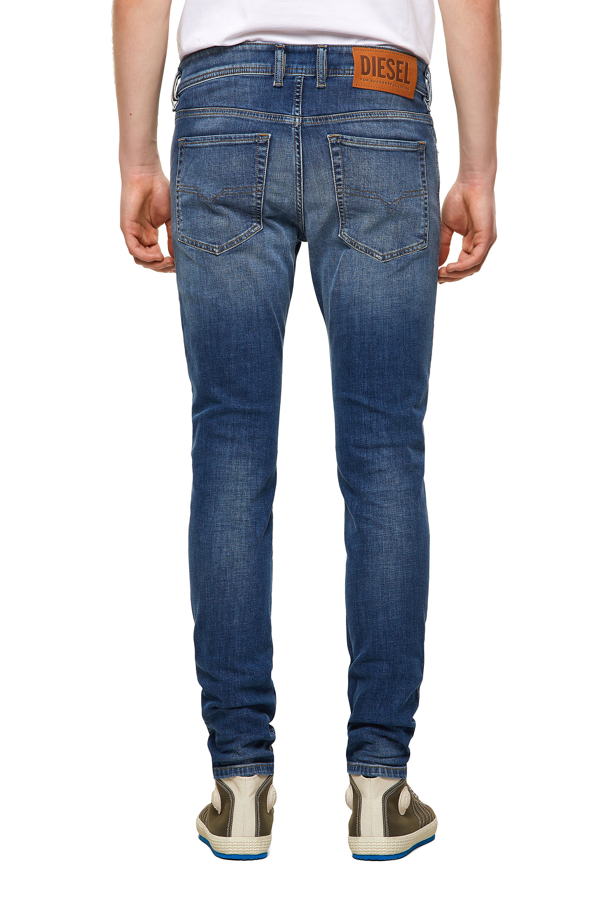 Diesel - Sleenker Skinny Jeans 09A60, Medium Blue - Image 4