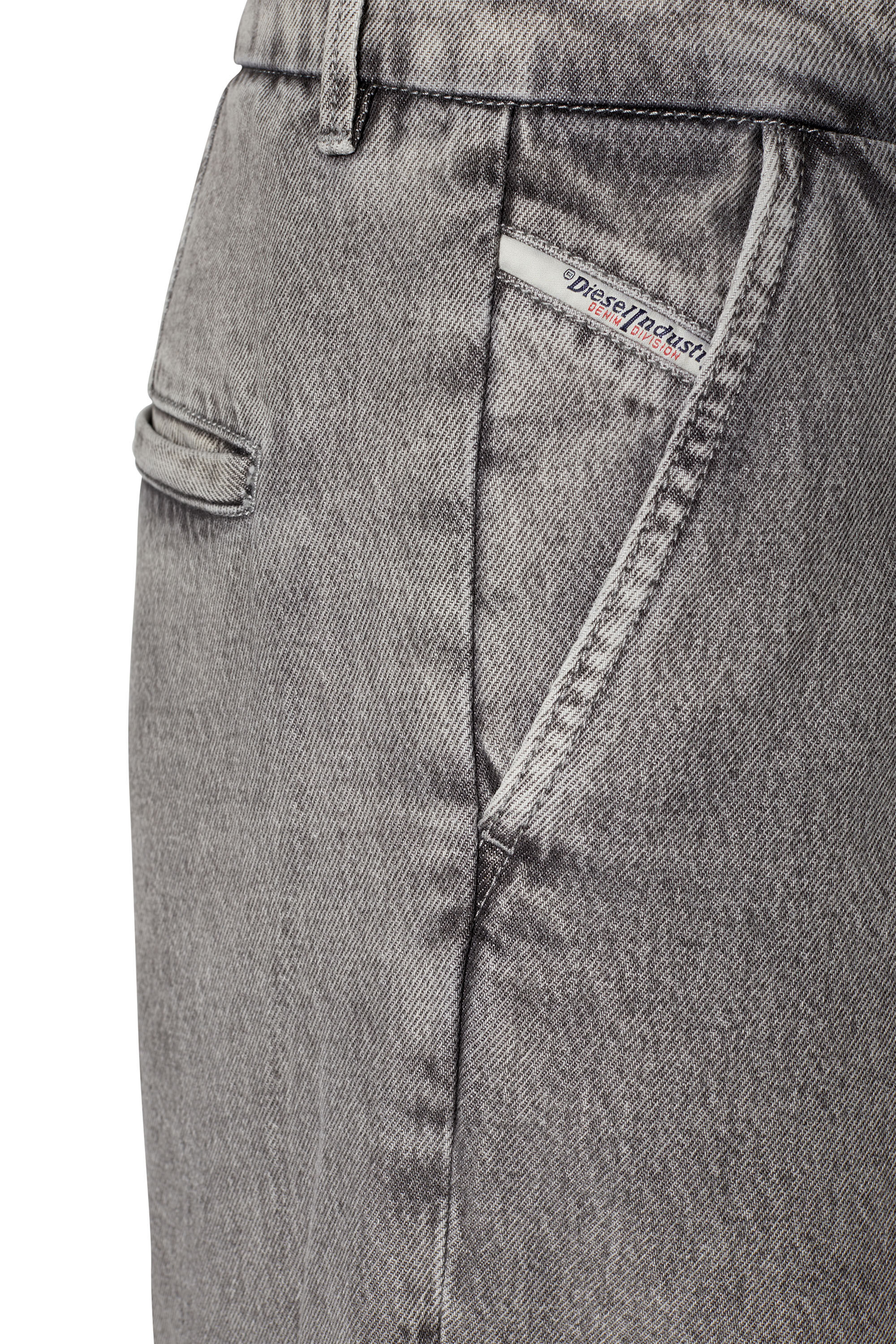 Diesel - D-Chino-Work 0IEAA Straight Jeans, Gris Claro - Image 6