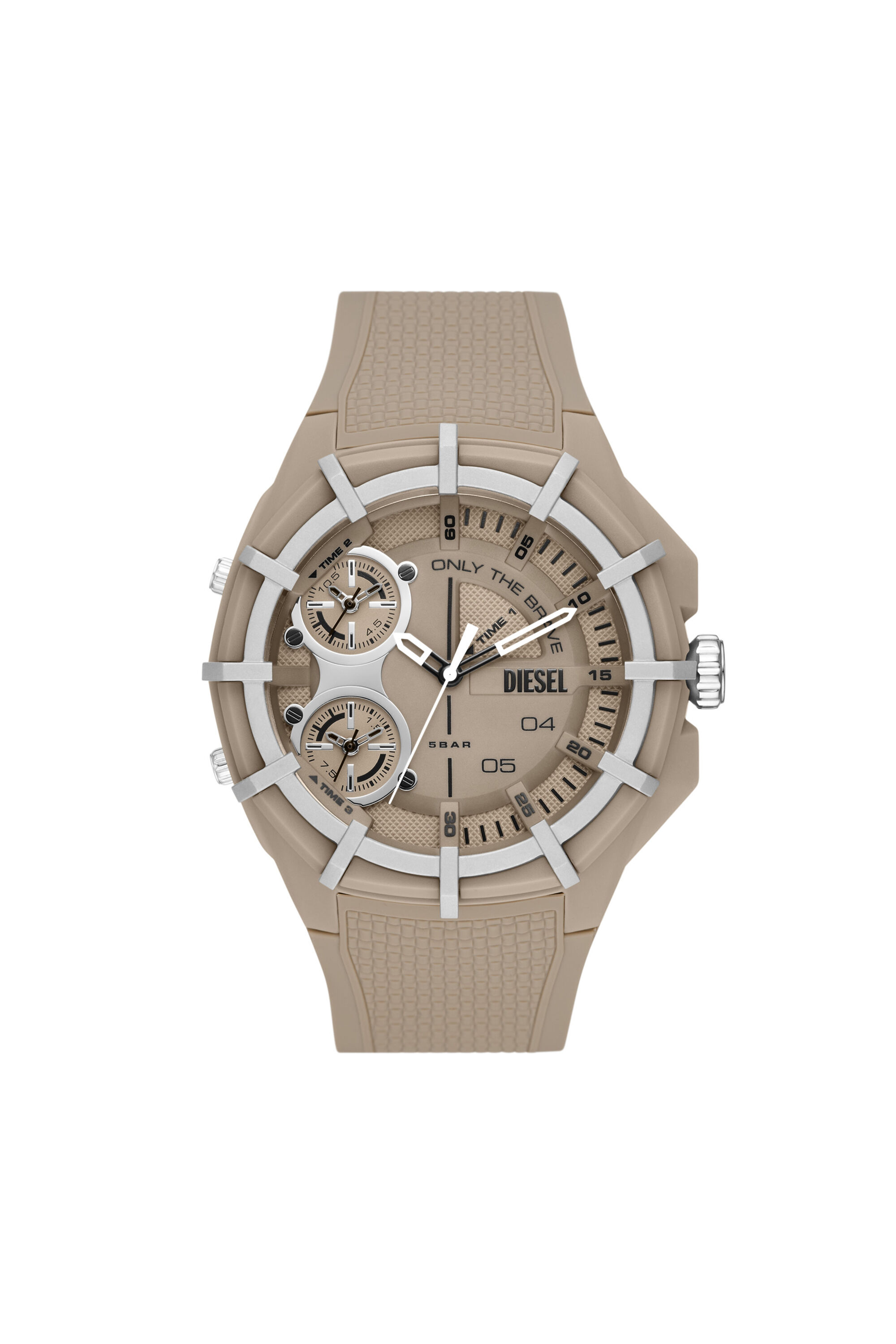 DZ1990: Beige analog watch for men | Diesel Framed