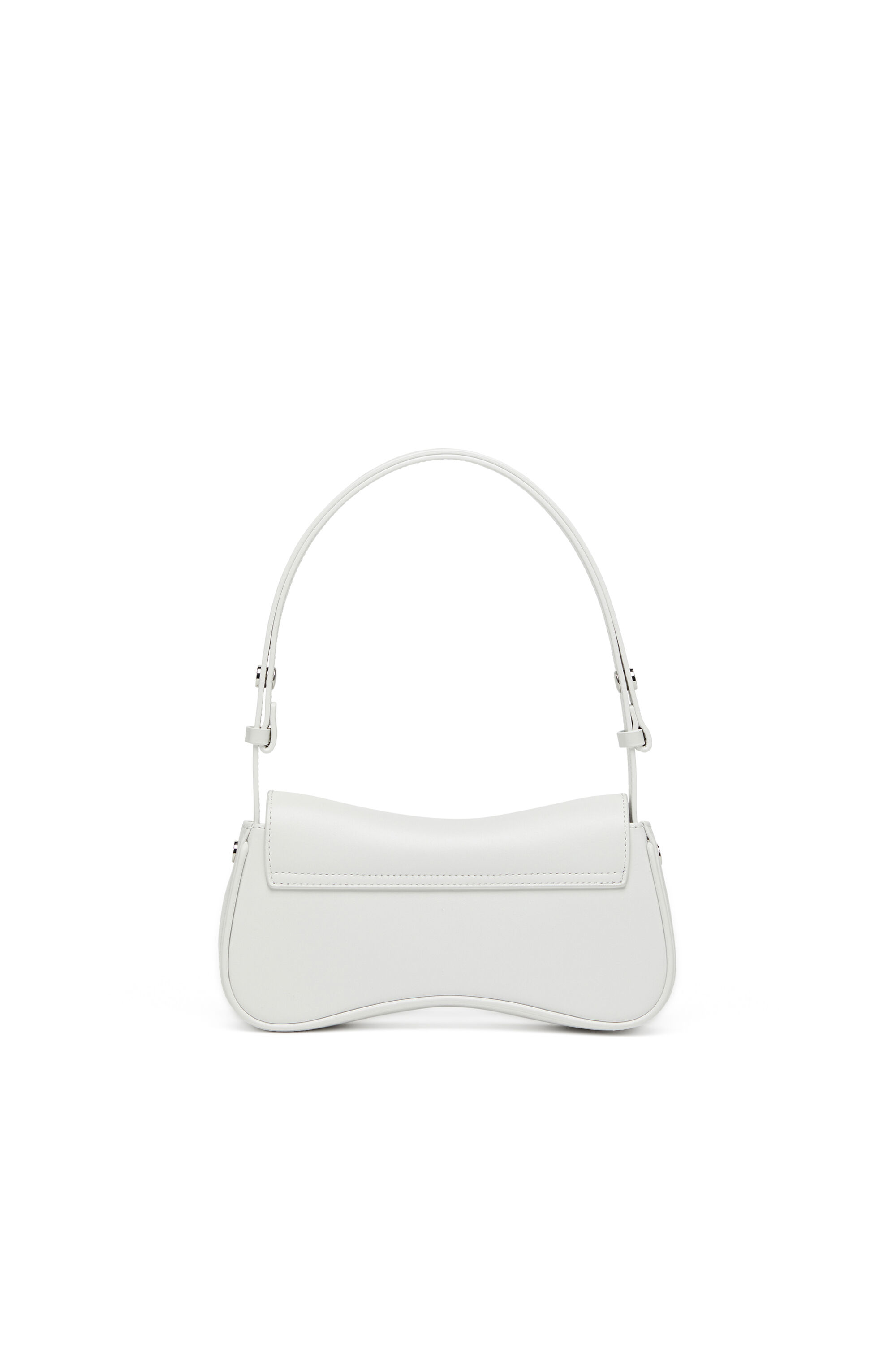 Diesel - PLAY CLUTCH, Play-Bolso de hombro de cuero semibrillante Mujer in Blanco - 3