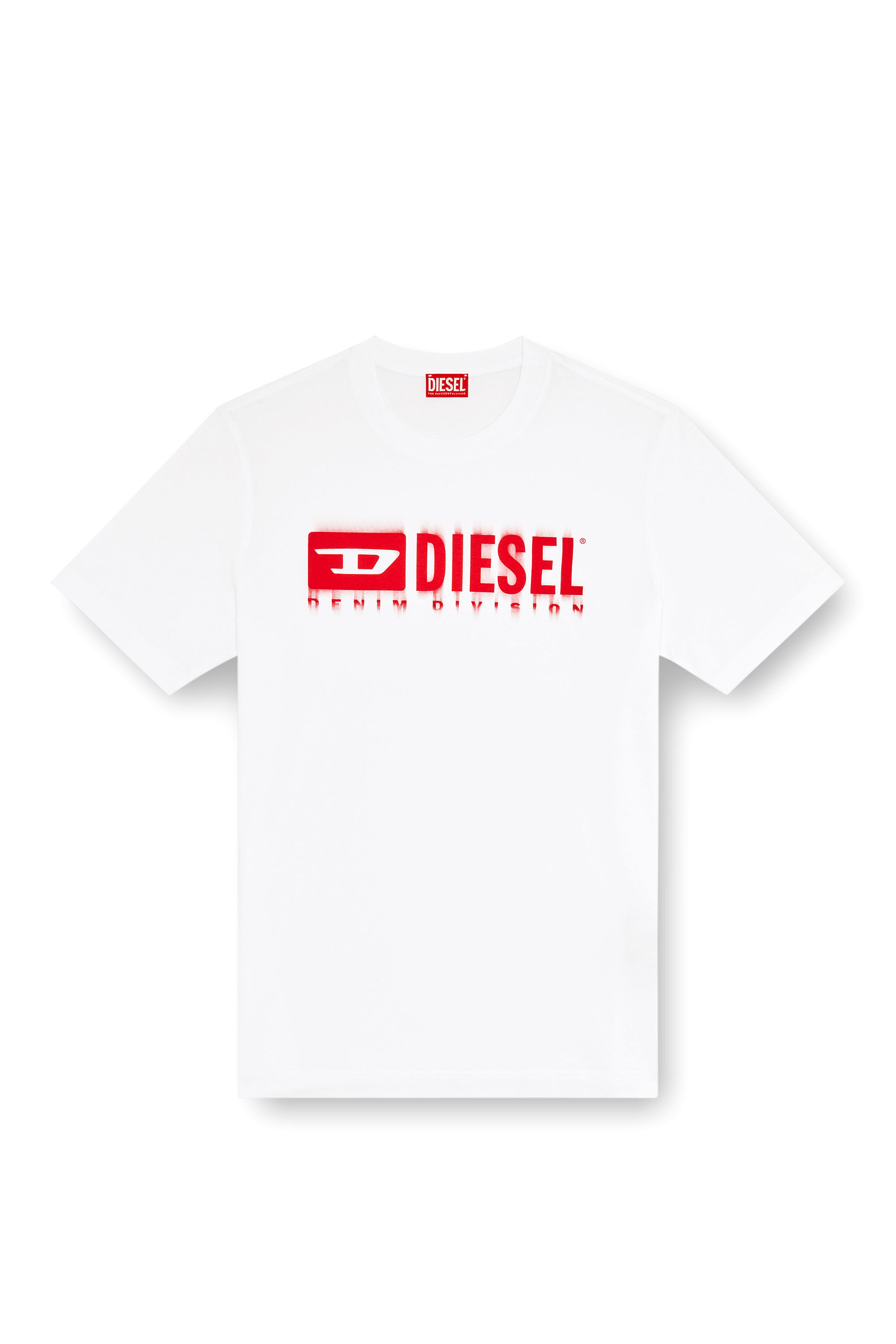 Diesel - T-ADJUST-Q7, Man T-shirt with blurry Diesel logo in White - Image 2
