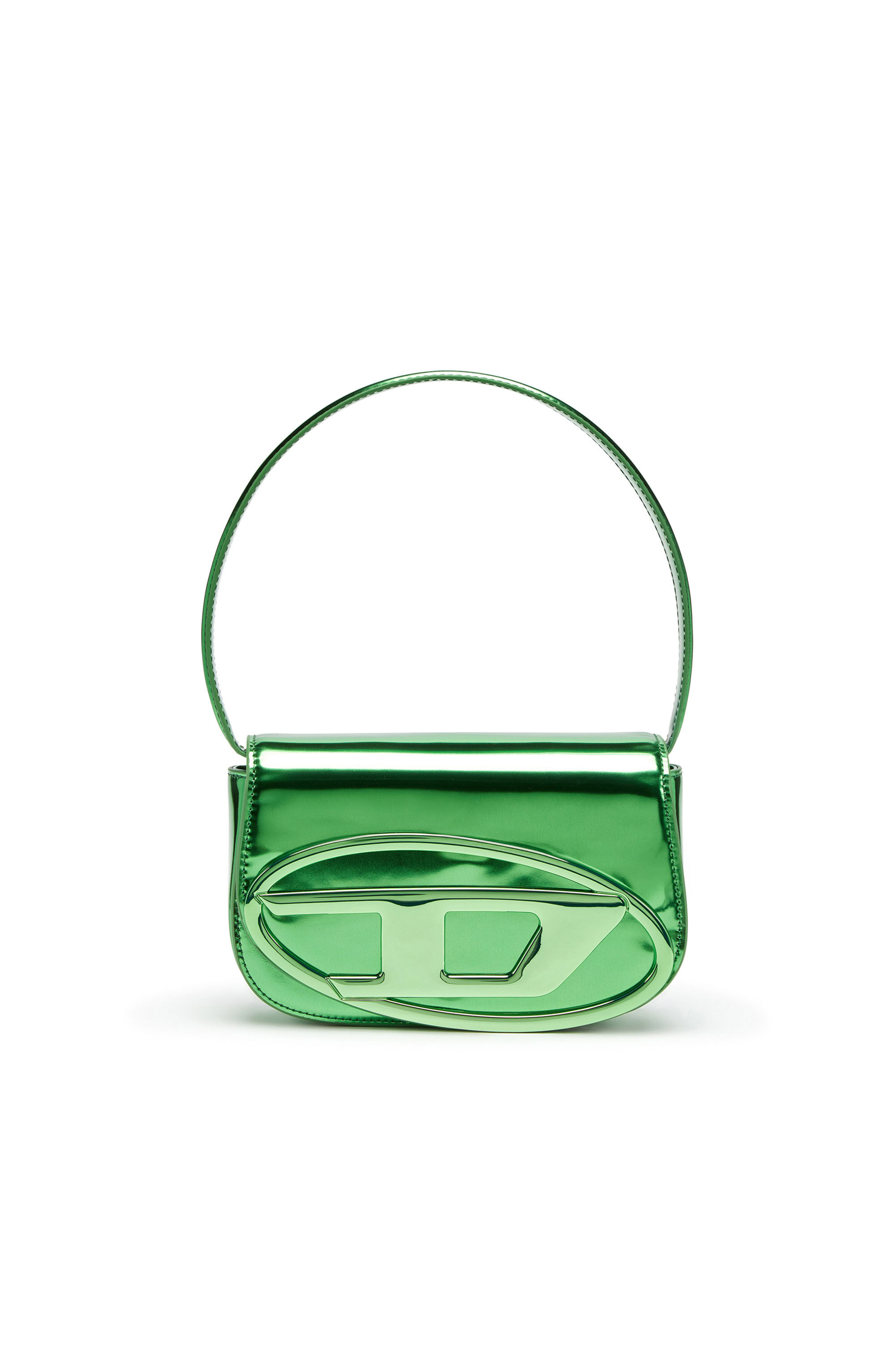 Women's 1DR-Iconic shoulder bag in mirrored leather | Green | Diesel