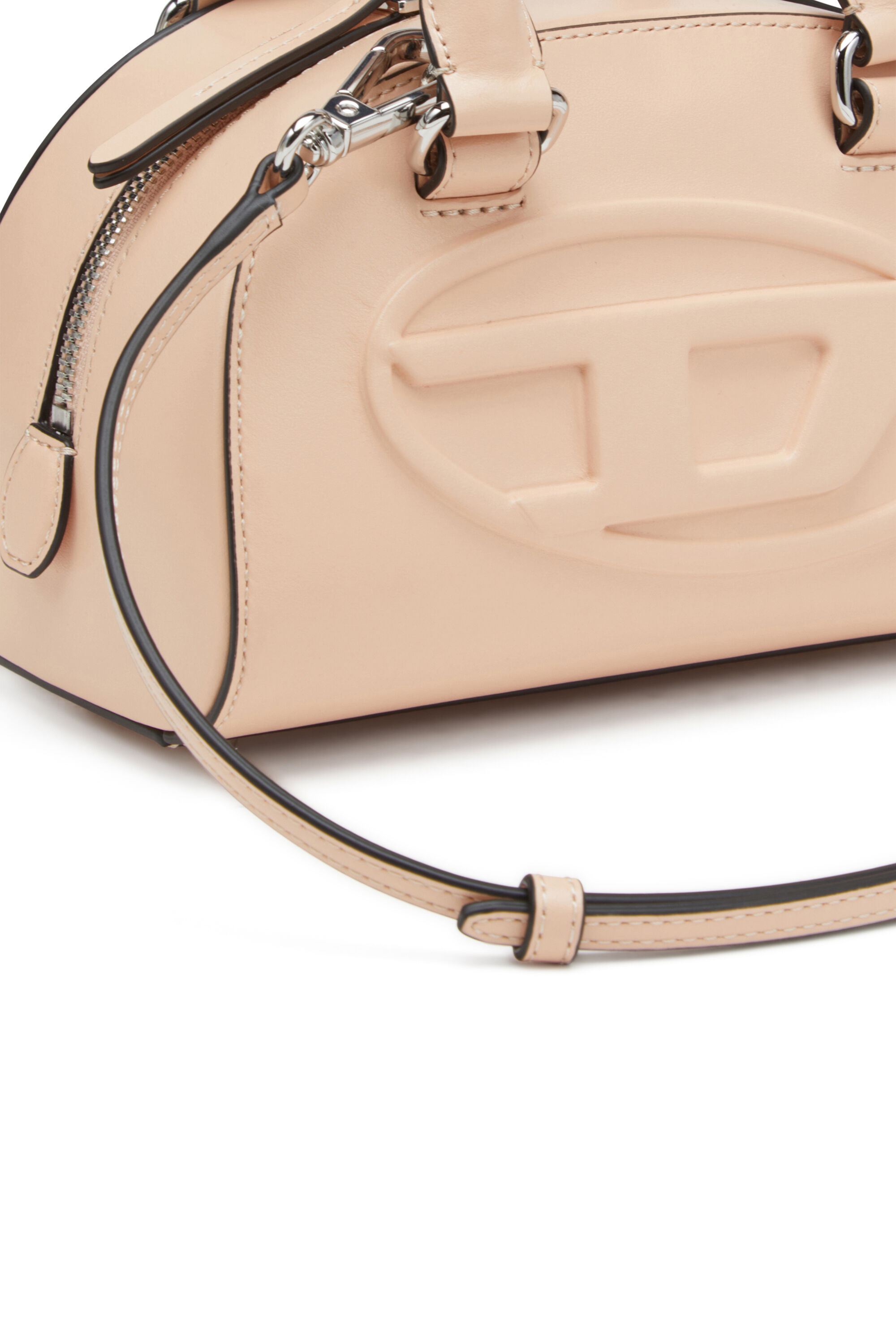 Diesel - 1DR DOME CROSSBODY, Woman's Leather mini bowling bag in Pink - 5