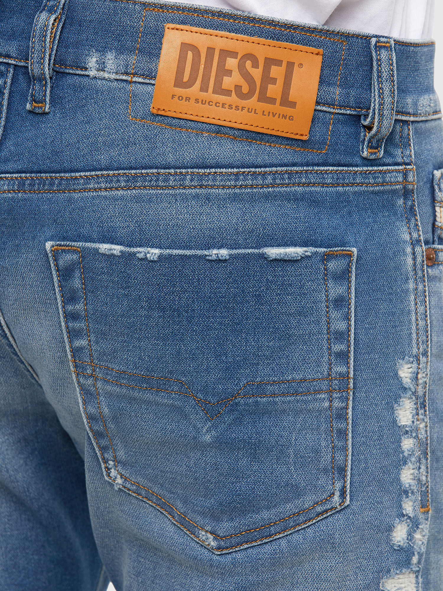Diesel - Tepphar Slim Jeans 009JU, Medium Blue - Image 5