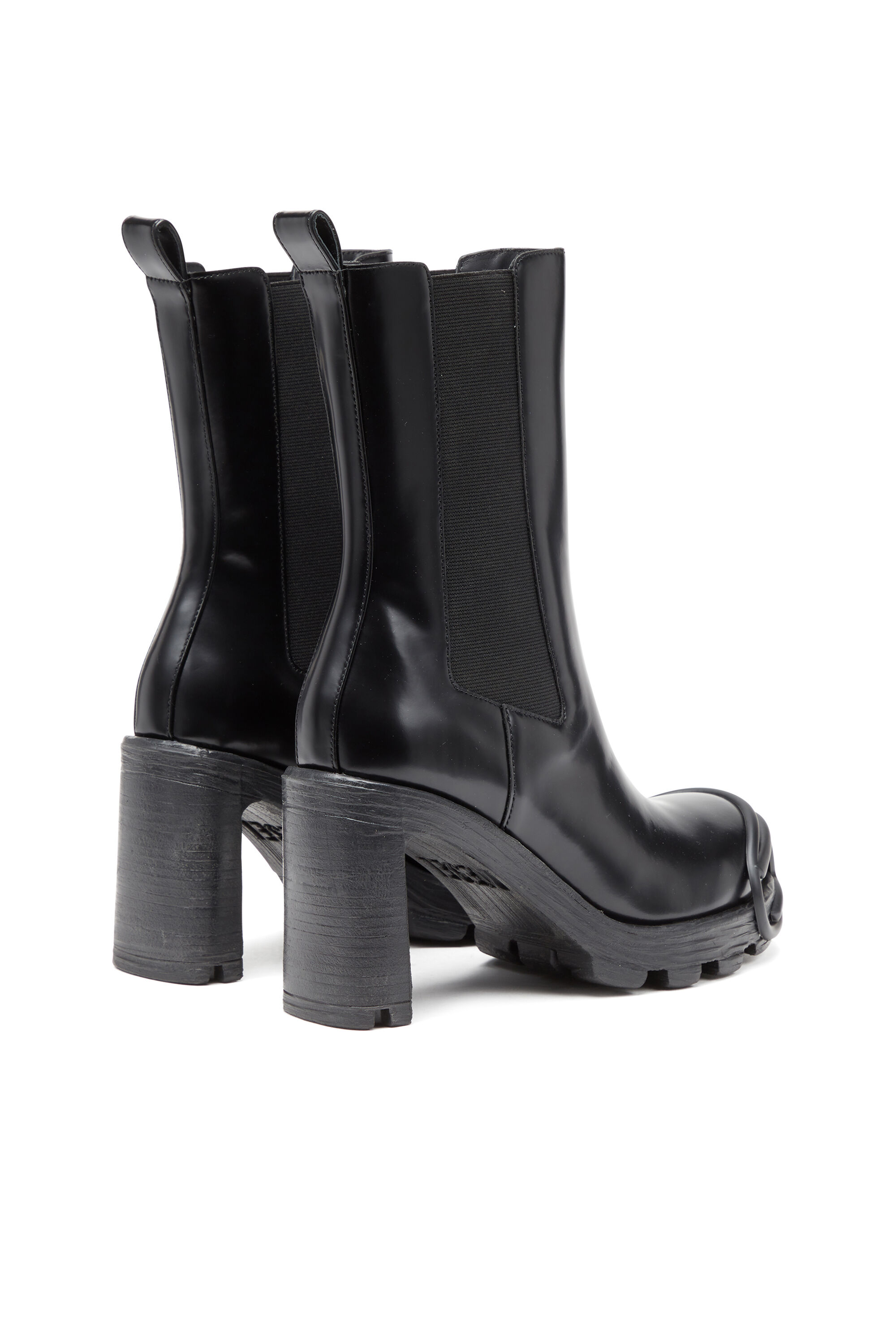 Women's D-Hammer-High-heel boots with Oval D plaque | Black Women's D-Hammer-High-heel boots with Oval D plaque | Black