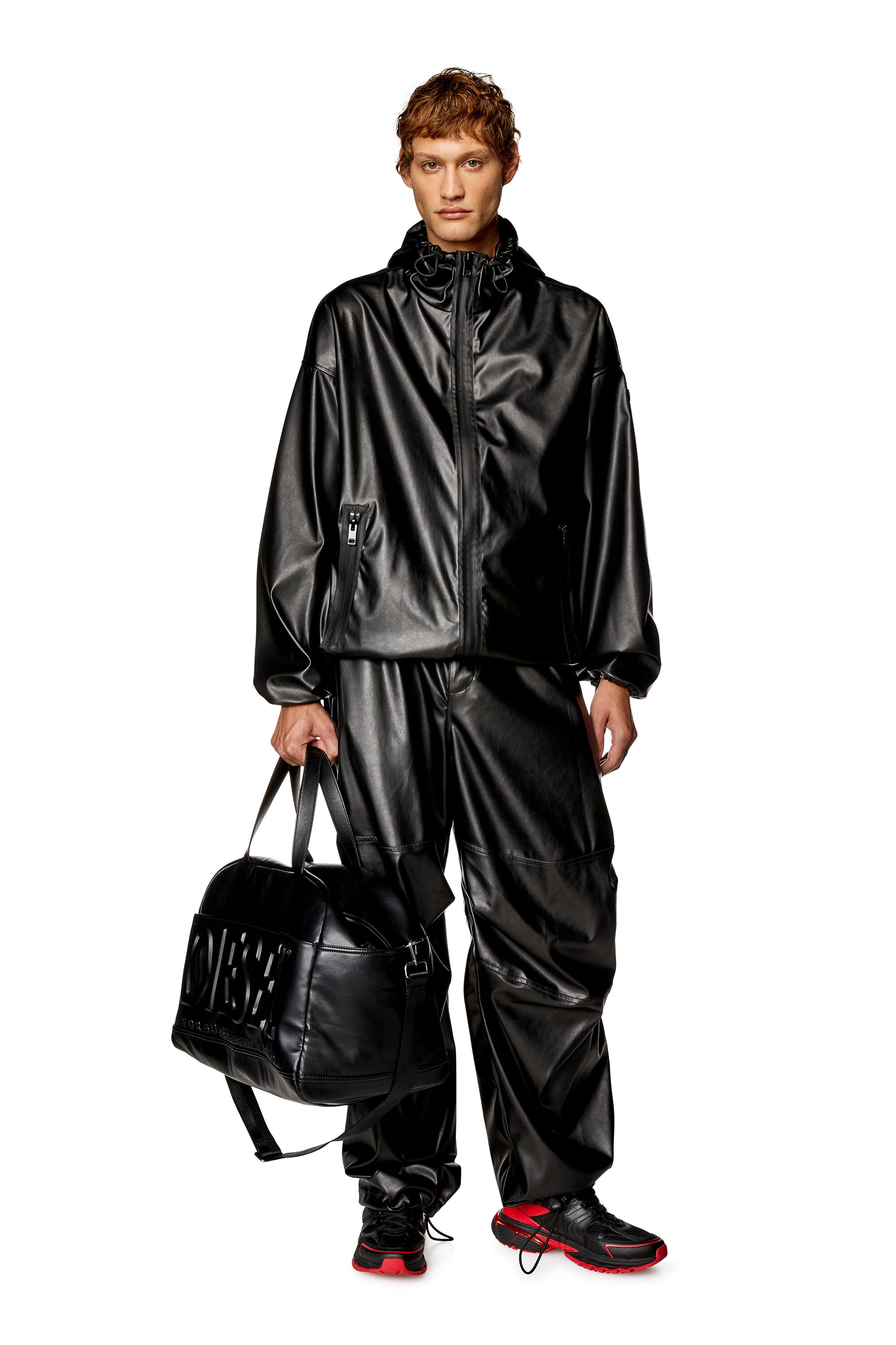 Men's Dsl 3D L-Duffle bag with extreme 3D logo | Black | Diesel