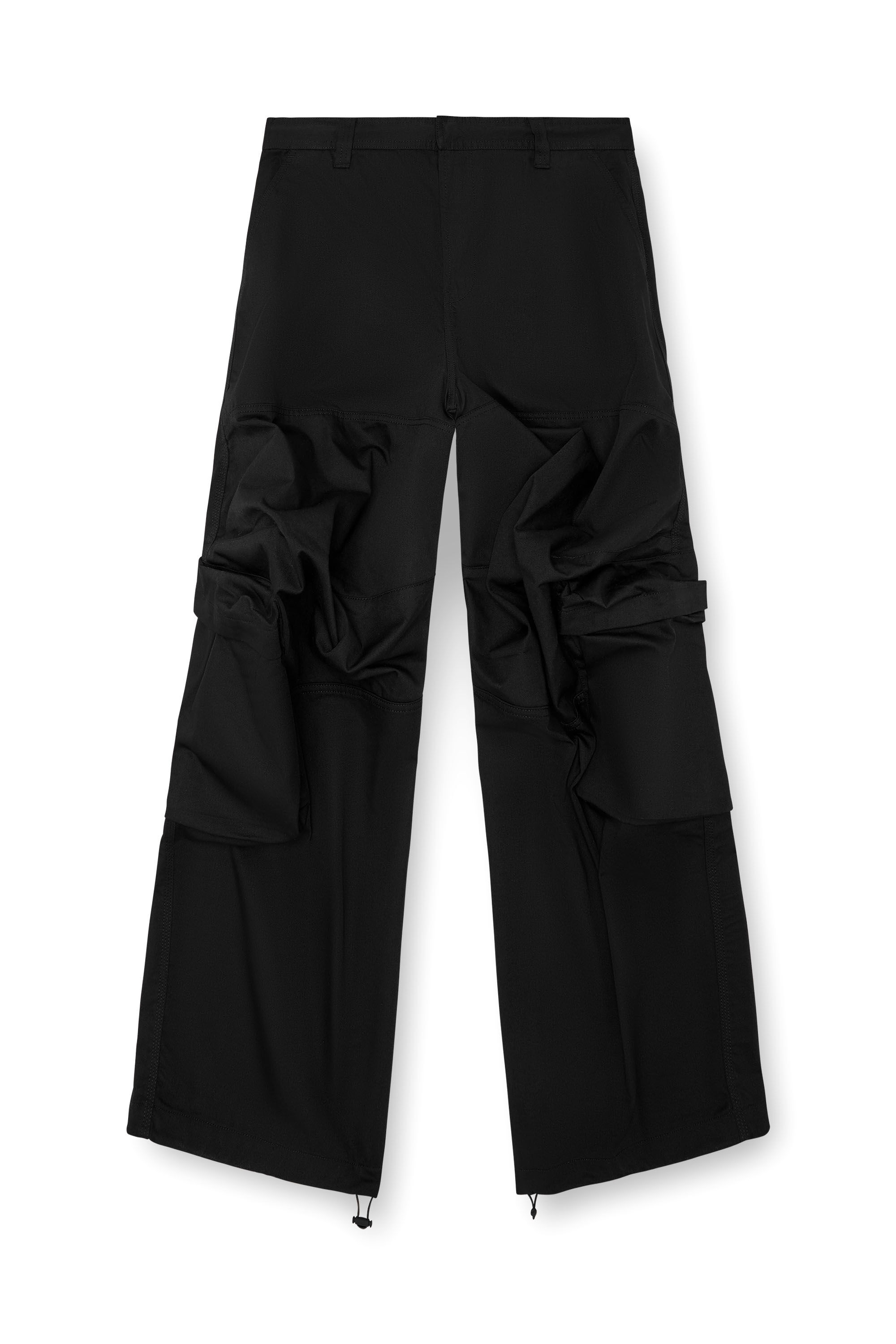 Diesel - P-ARNE-A, Man's Cargo pants in technical cotton twill in Black - 2