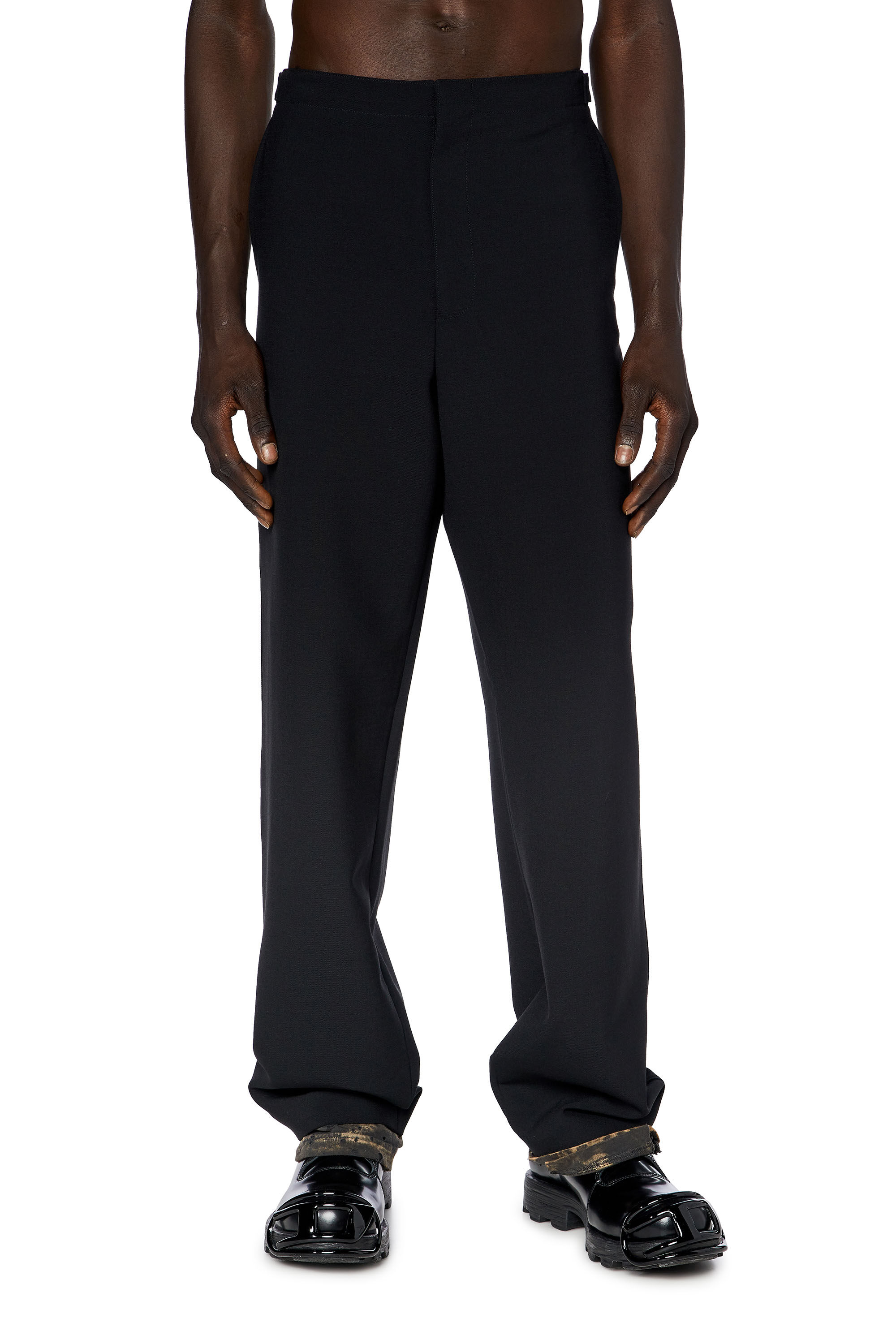 Men's Wool pants with treated jersey trims | P-LEWITT Diesel