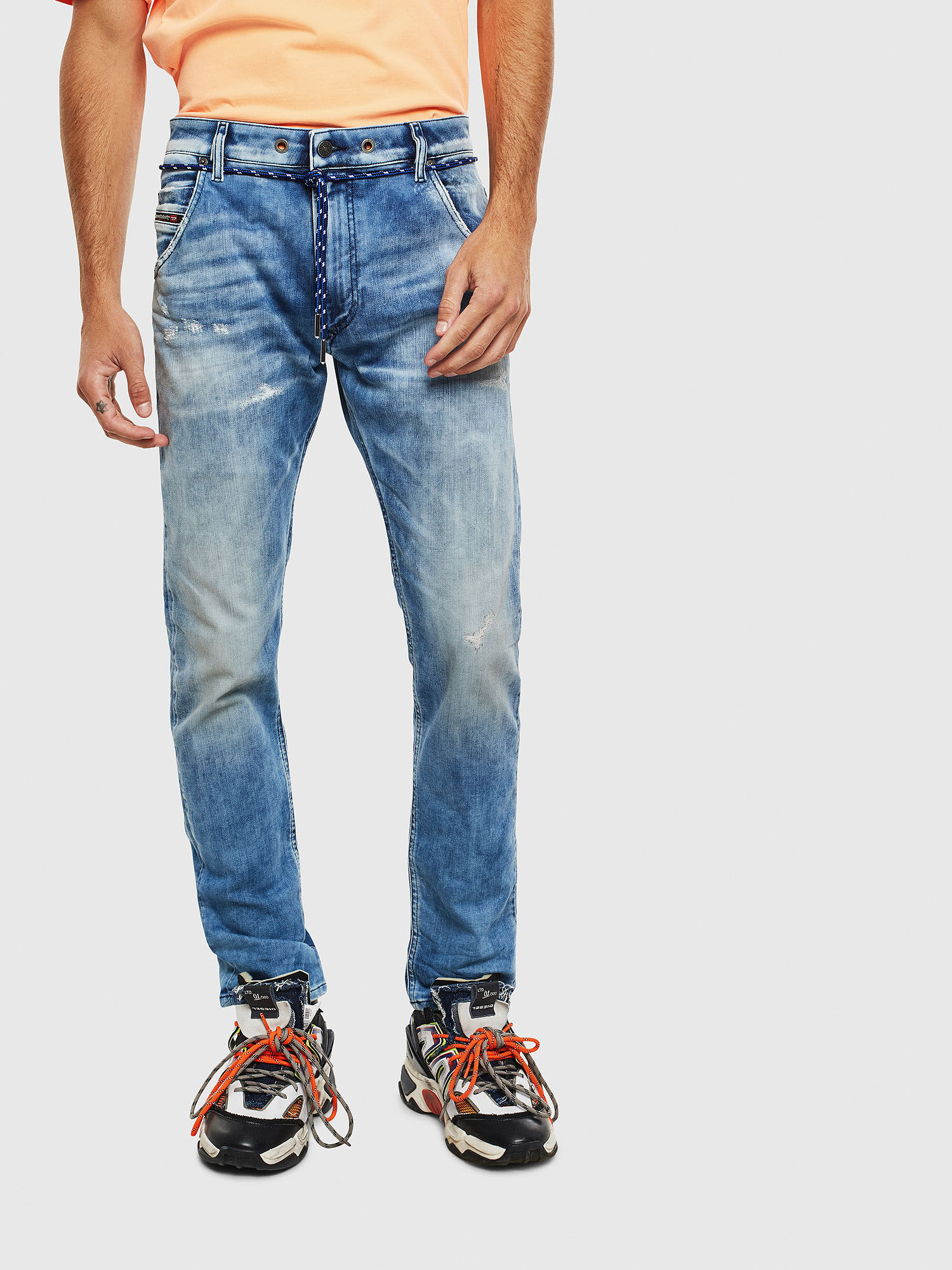 Krooley JoggJeans 0099Q Man: Carrot Medium blue Jeans | Diesel