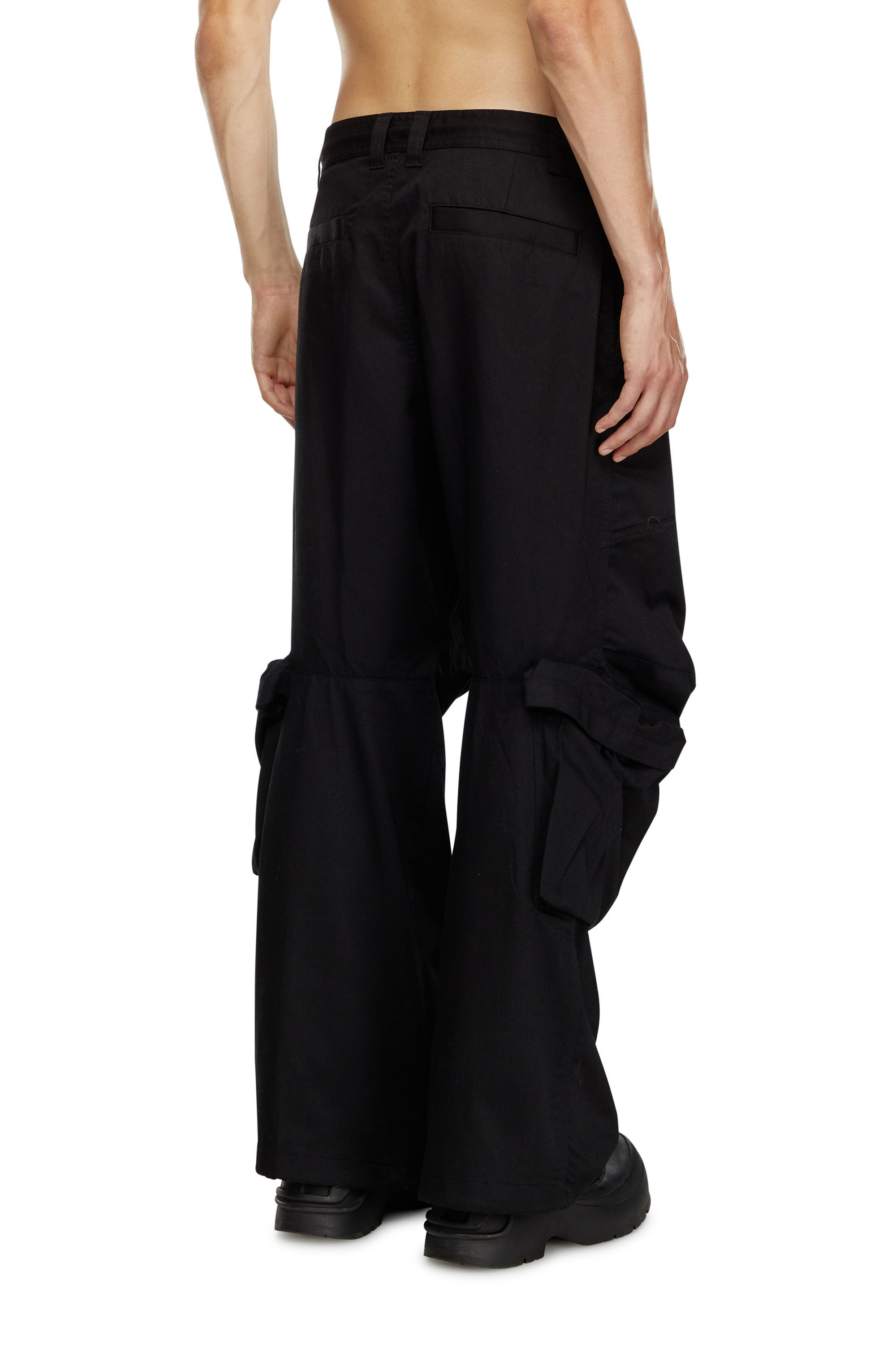 Men's Cargo pants in technical cotton twill | Black | Diesel