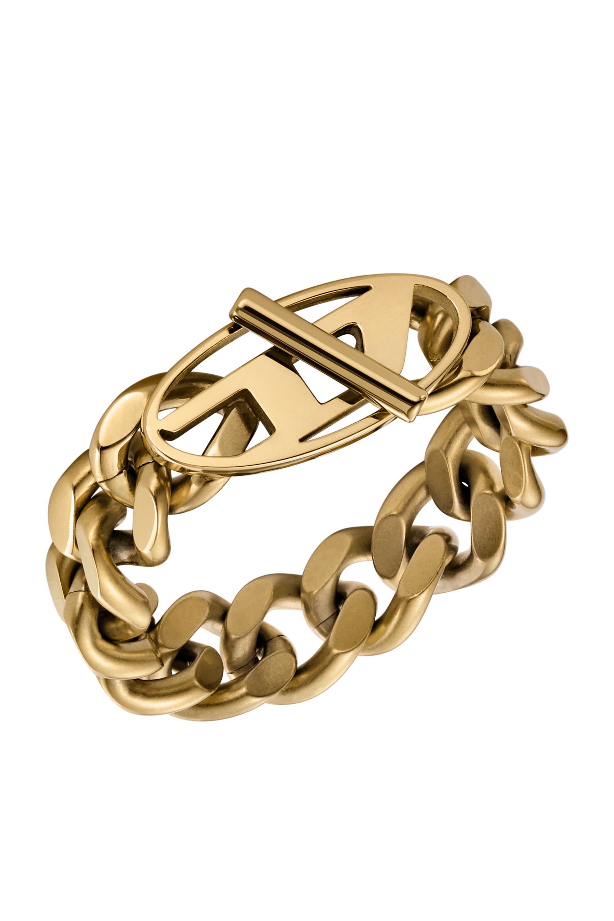 Women's Gold-Tone Stainless Steel Soft Chain Ring | Gold