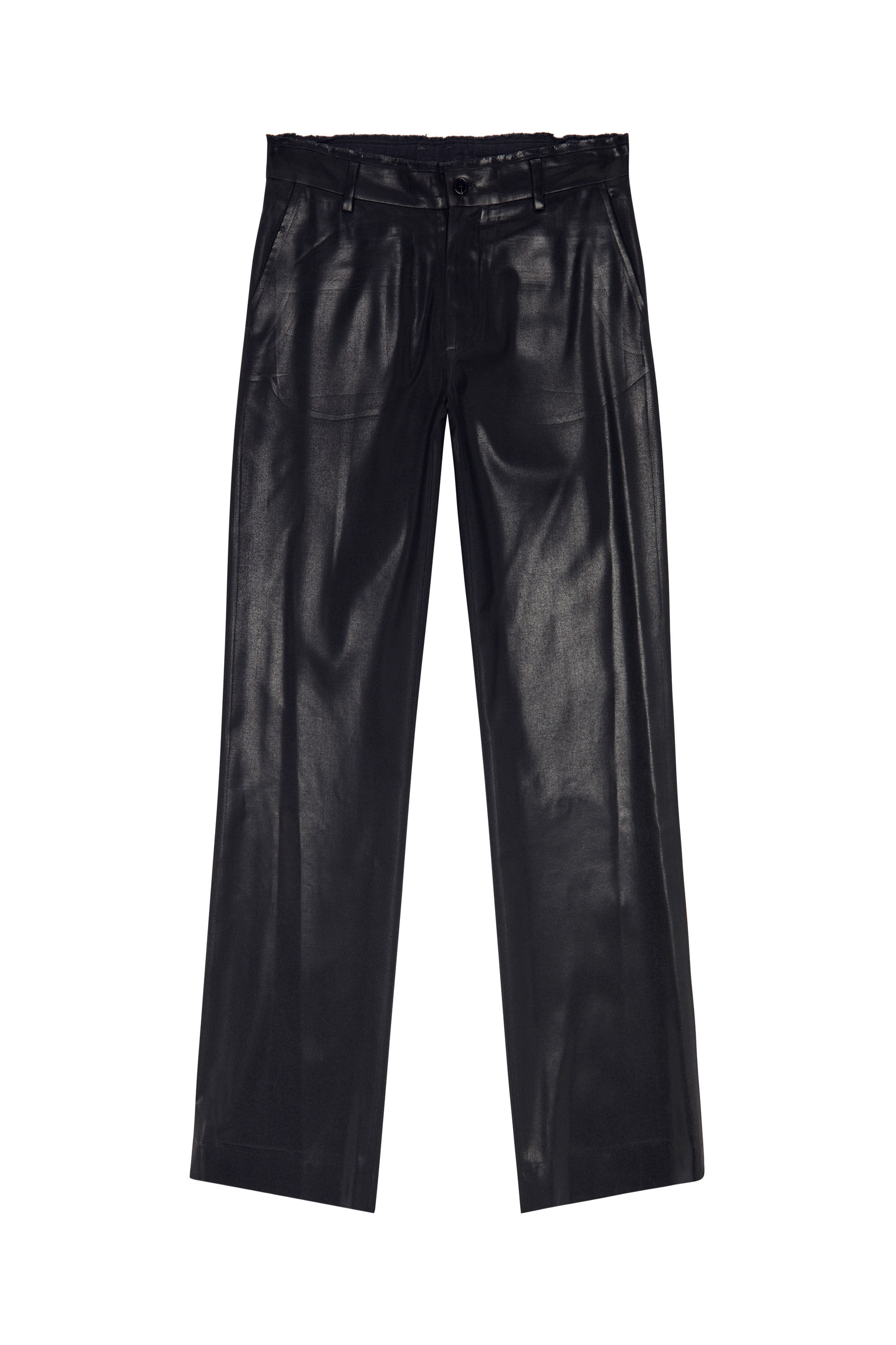 Diesel - P-KILEY-HEAV, Man's Cool Wool pants with denim-trim waist in Black - 2